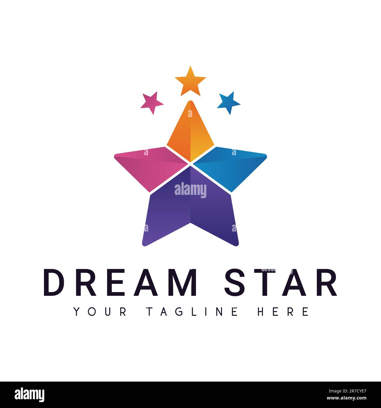 Dream Star Reaching Dream Logo Human Abstract Icon Success Life Coaching Stock Vector