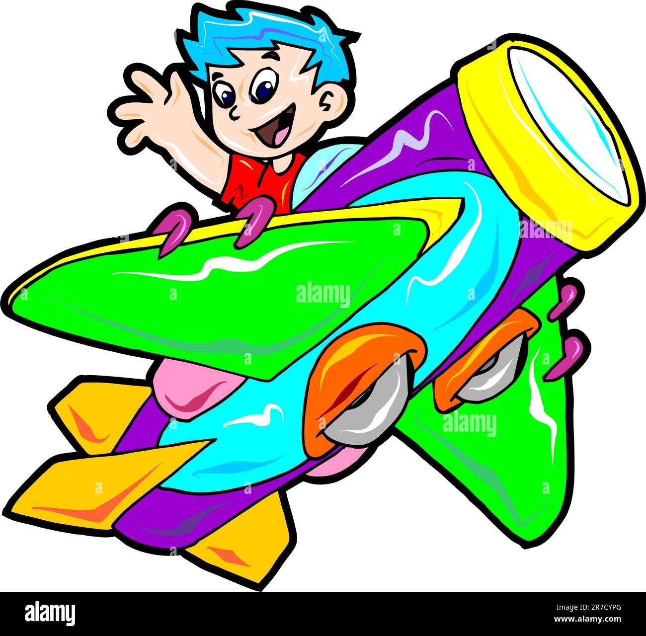 a digitally illustrated cute boy Stock Vector Image & Art - Alamy