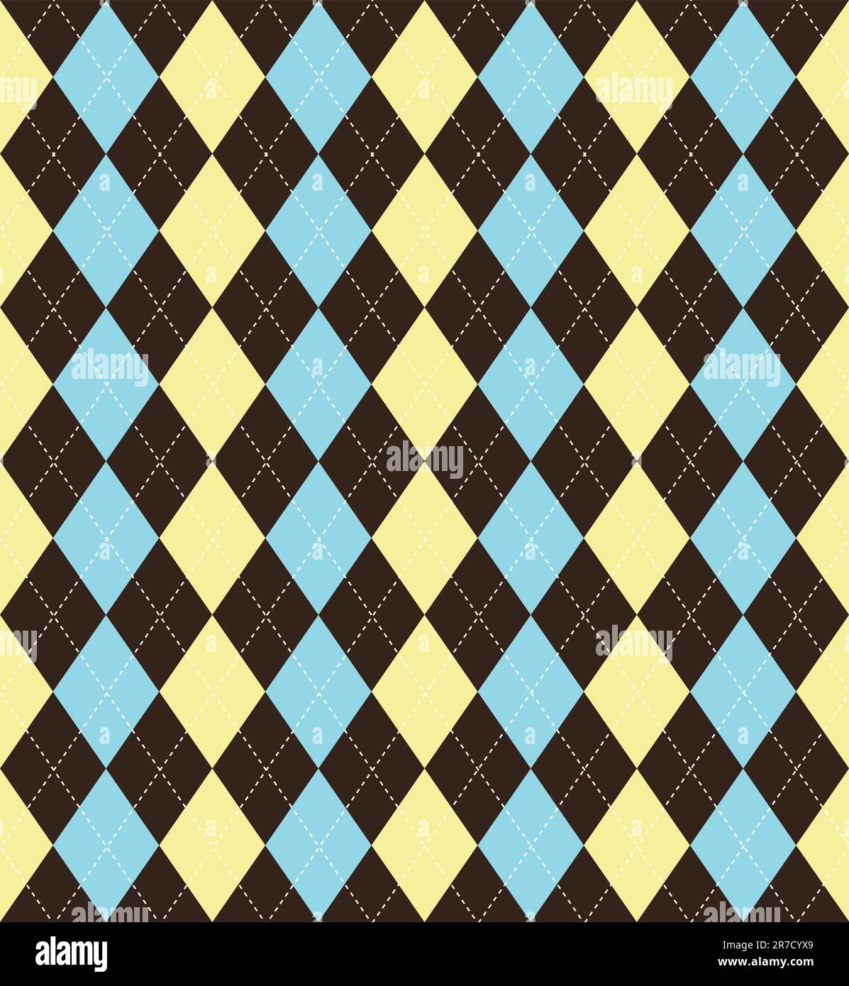 Seamless tiled background of an argyle style pattern Stock Vector
