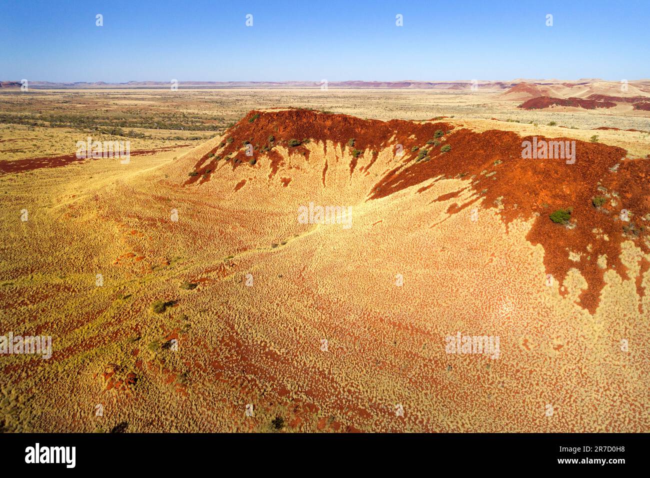 Arial view of Chichester Range, Pilbara, Western Australia Stock Photo