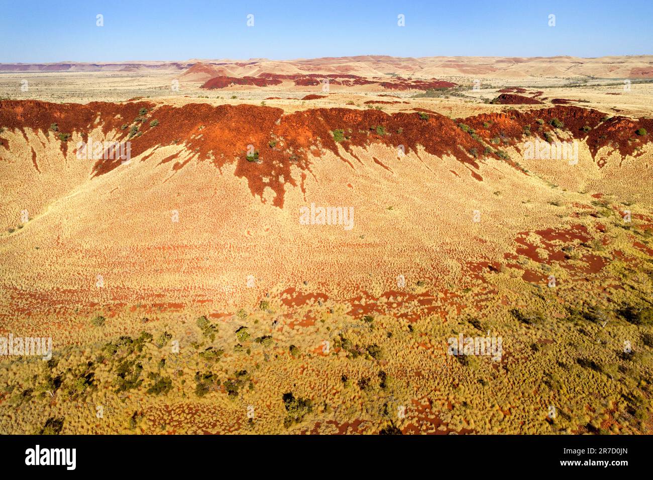Arial view of Chichester Range, Pilbara, Western Australia Stock Photo