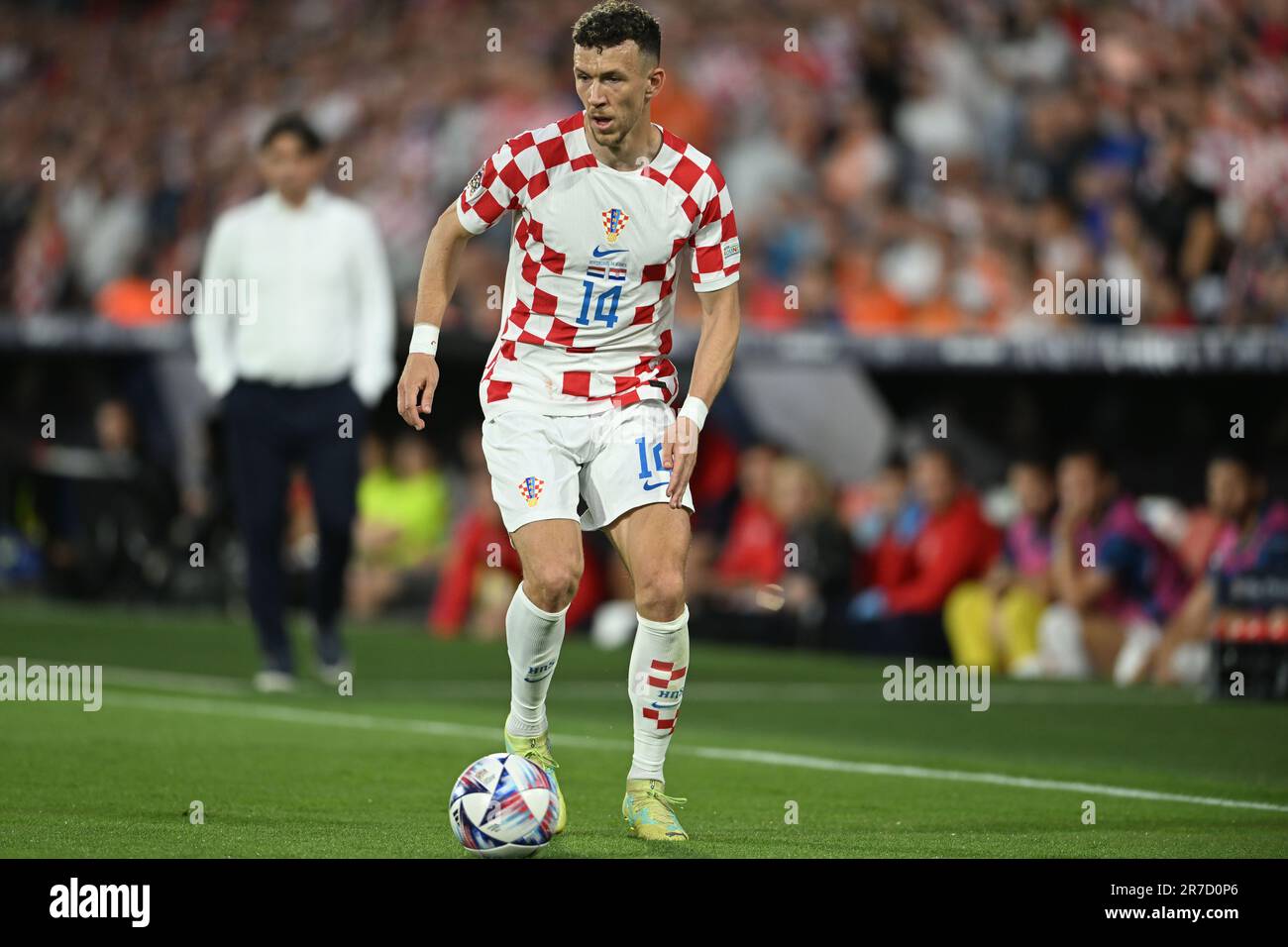 Rotterdam, Netherlands. June 14, 2023. Ivan Perisic (Croatia) during the UEFA Nations League 2022-2023 match between Netherlands 2-4 Croatia at De Kuip Stadium on June 14, 2023 in Rotterdam, Netherlands. Credit: Maurizio Borsari/AFLO/Alamy Live News Stock Photo