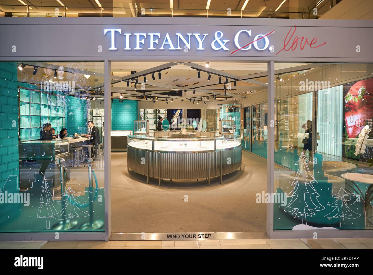 BANGKOK THAILAND CIRCA JANUARY 2020 entrance to Tiffany and