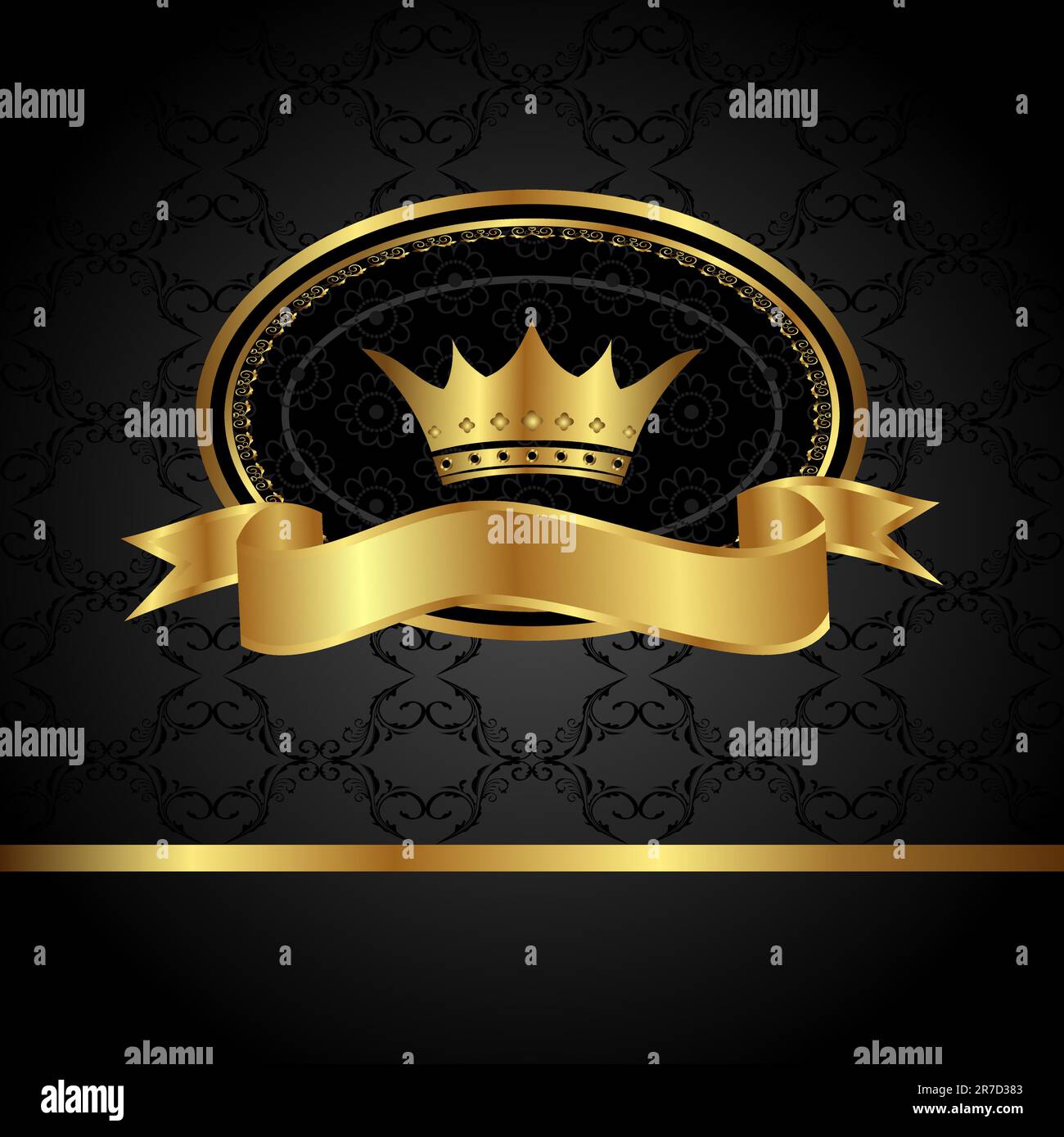 Illustration royal background with golden frame - vector Stock Vector ...
