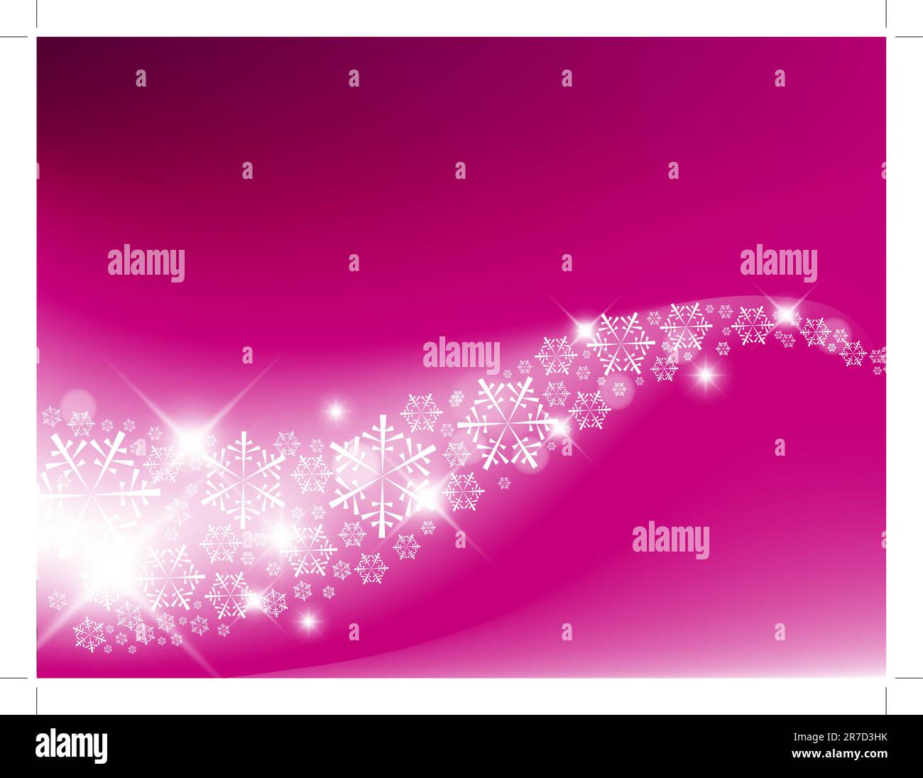 Purple  Abstract Christmas background with white snowflakes Stock Vector