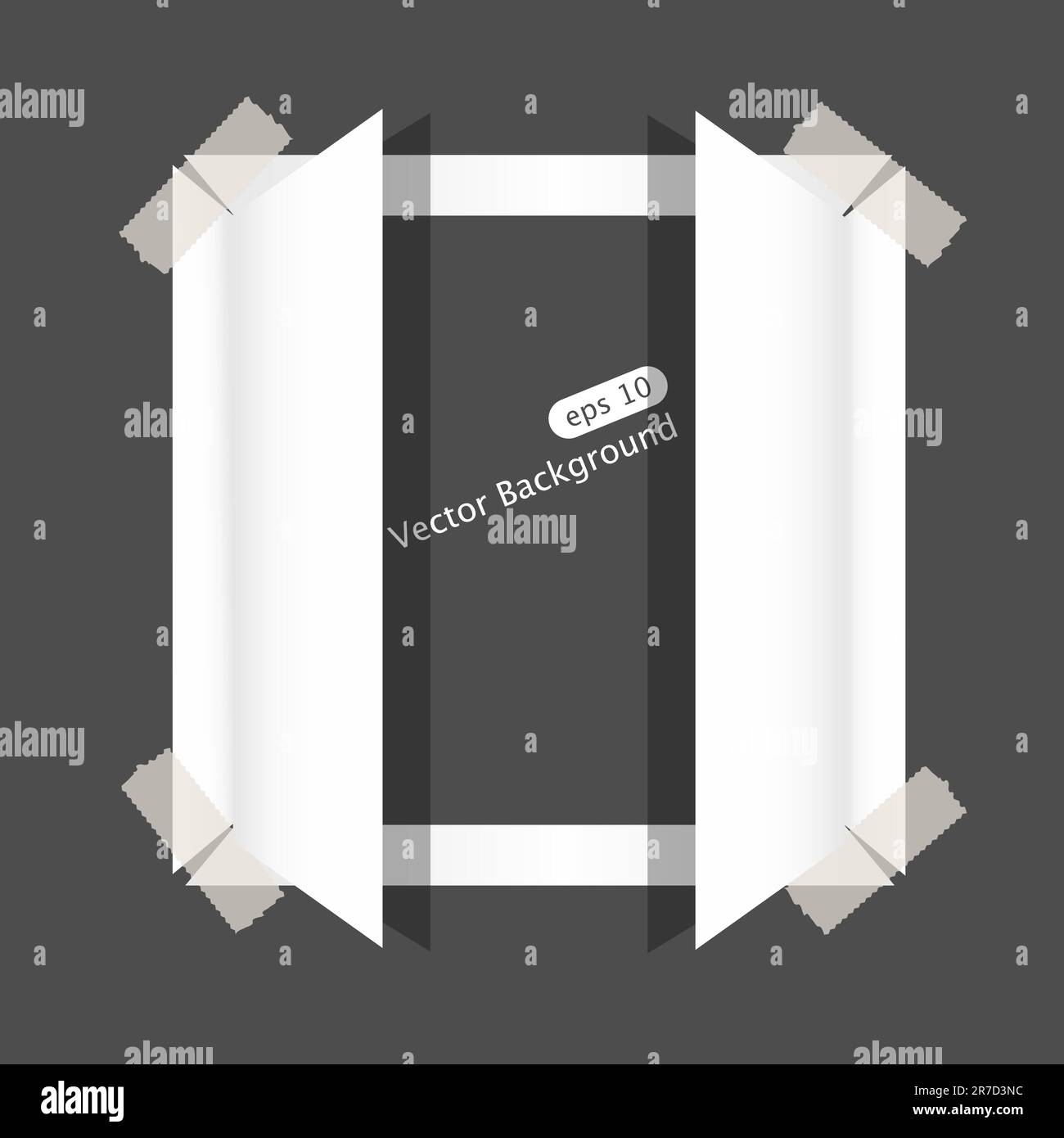 Vector paper window and space for your text Stock Vector
