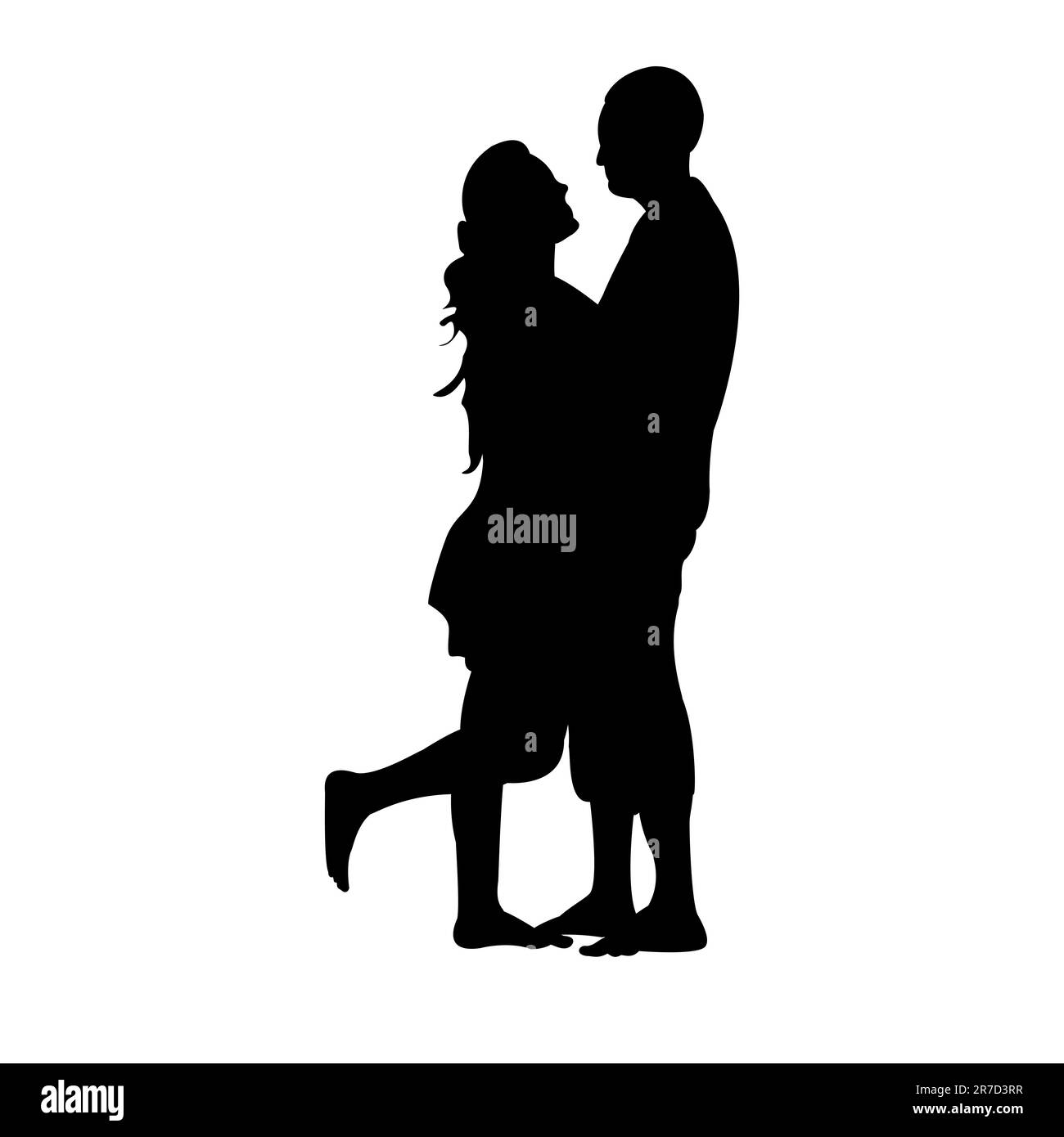 illustration of male and female on white background Stock Vector Image ...