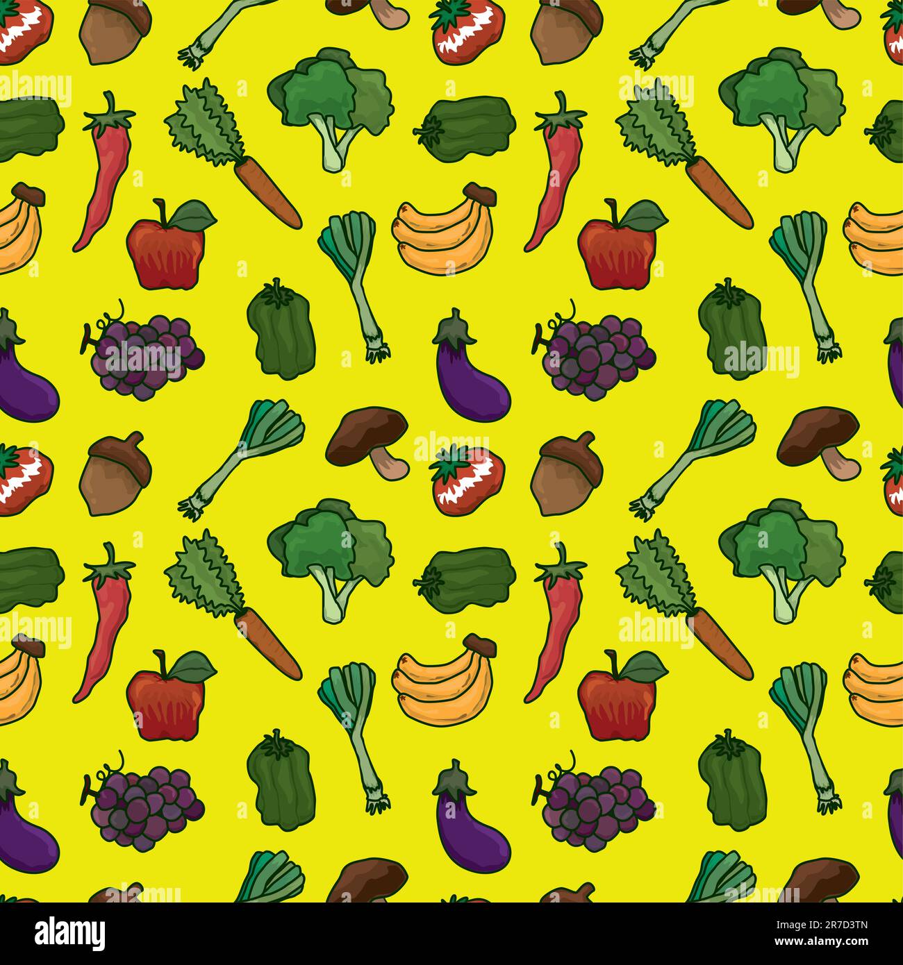 Fruits and Vegetables seamless pattern Stock Vector Image & Art - Alamy