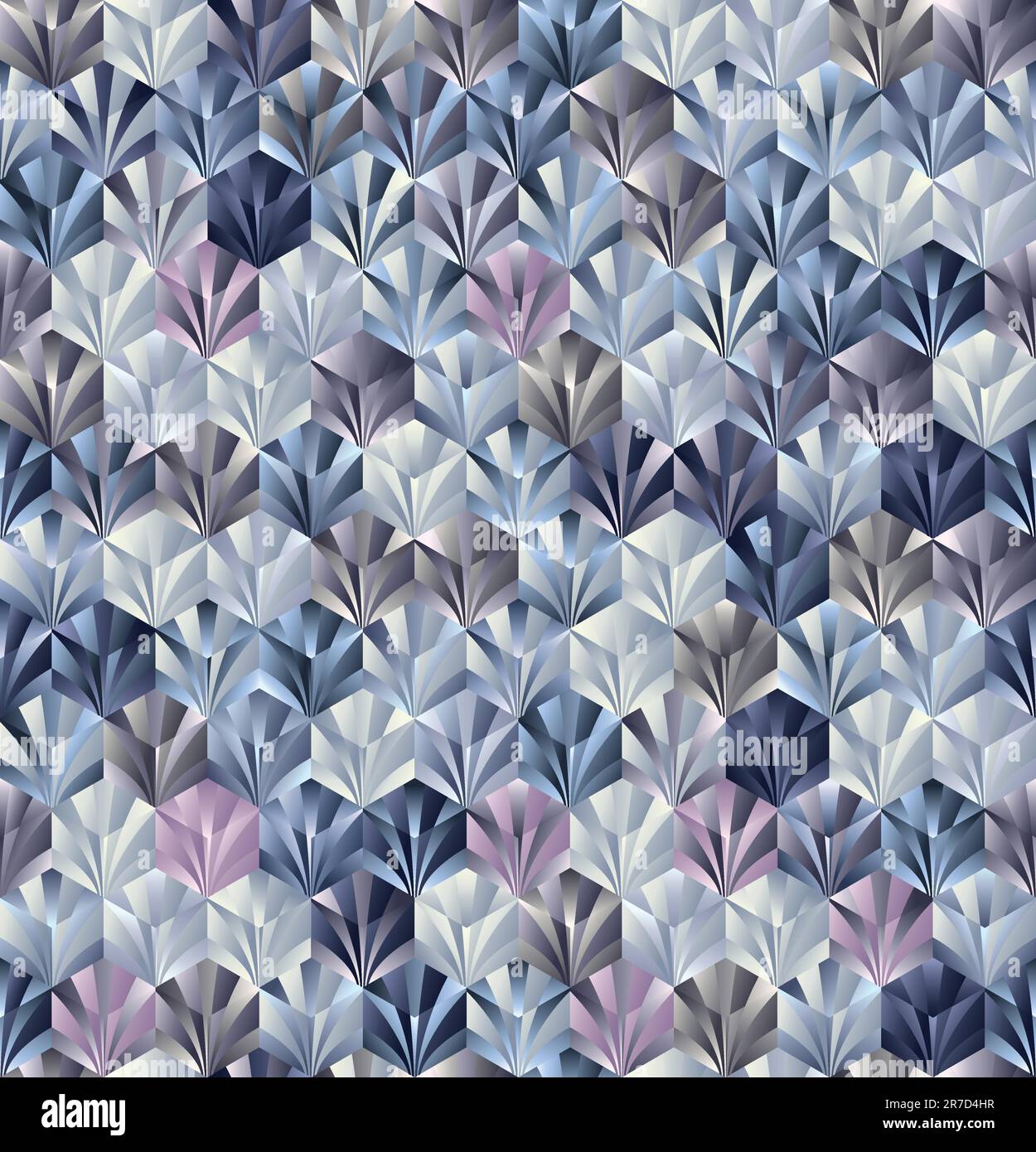 3d geometric seamless pattern. Vector tiles background. Stock Vector