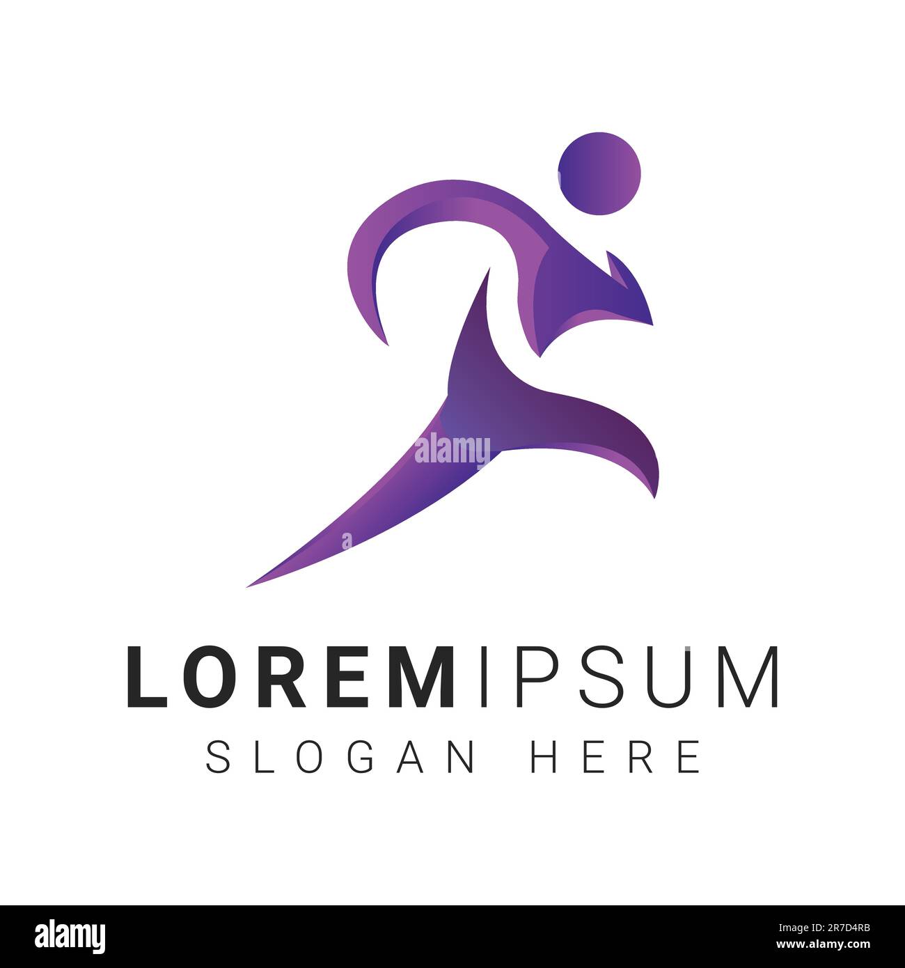 Sports Life Coaching Logo Design Running Throwing Human Abstract Icon