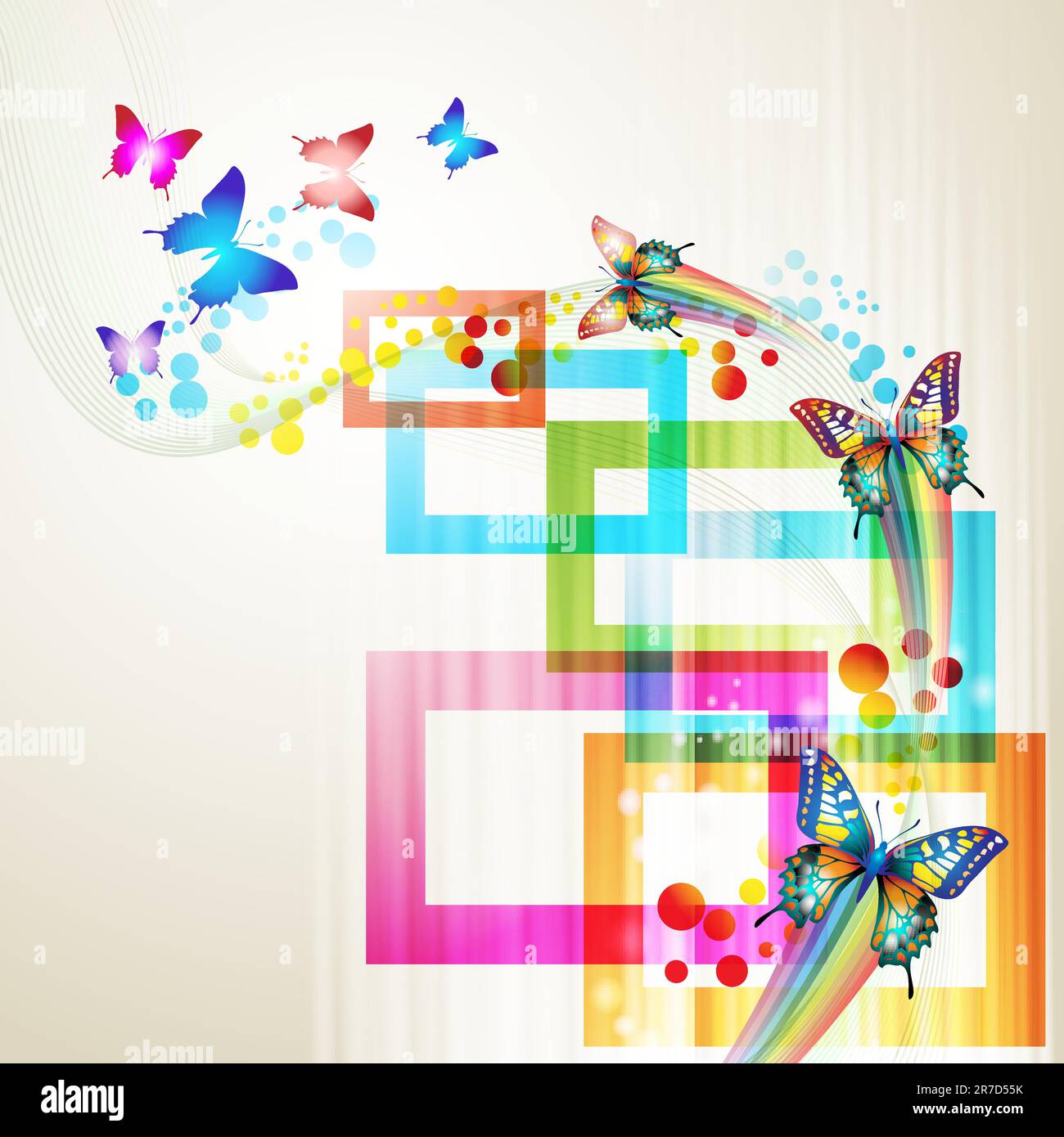 Colorful background with butterfly Stock Vector Image & Art - Alamy