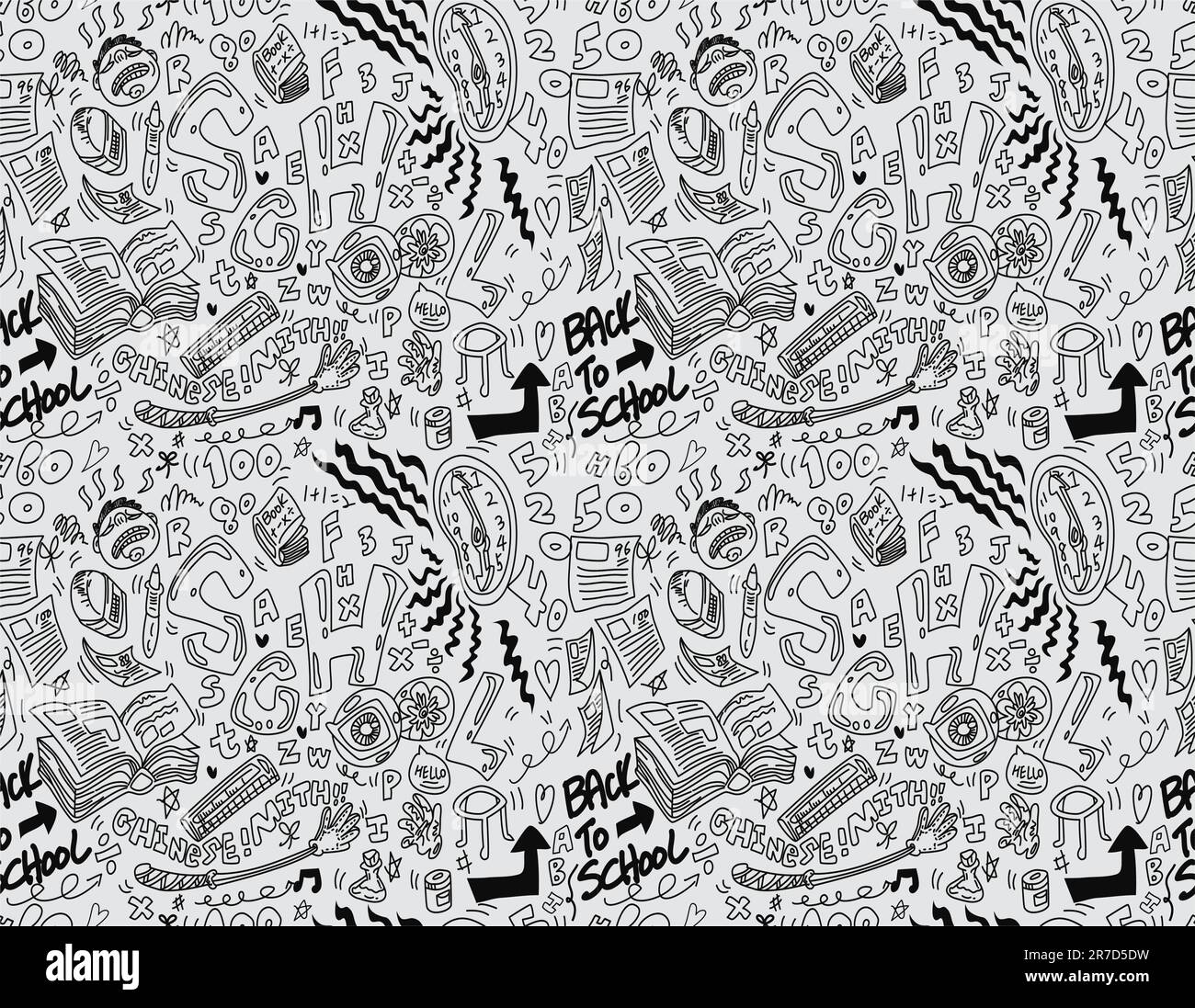 seamless school pattern Stock Vector Image & Art - Alamy