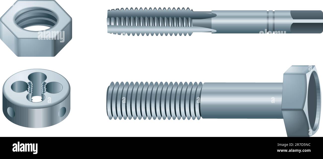 Screws & Nuts vector Stock Vector