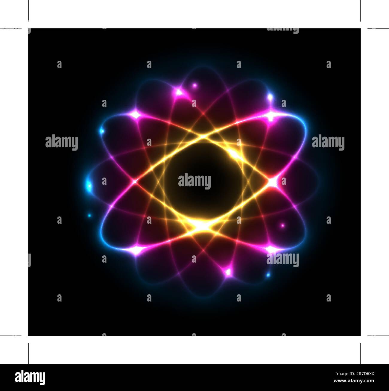 Colorful Atom vector illustration Stock Vector