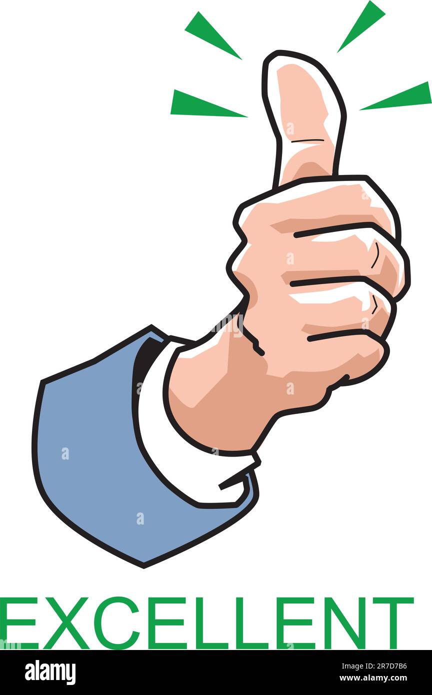 Vector of business man thumbs up Stock Vector Image & Art - Alamy