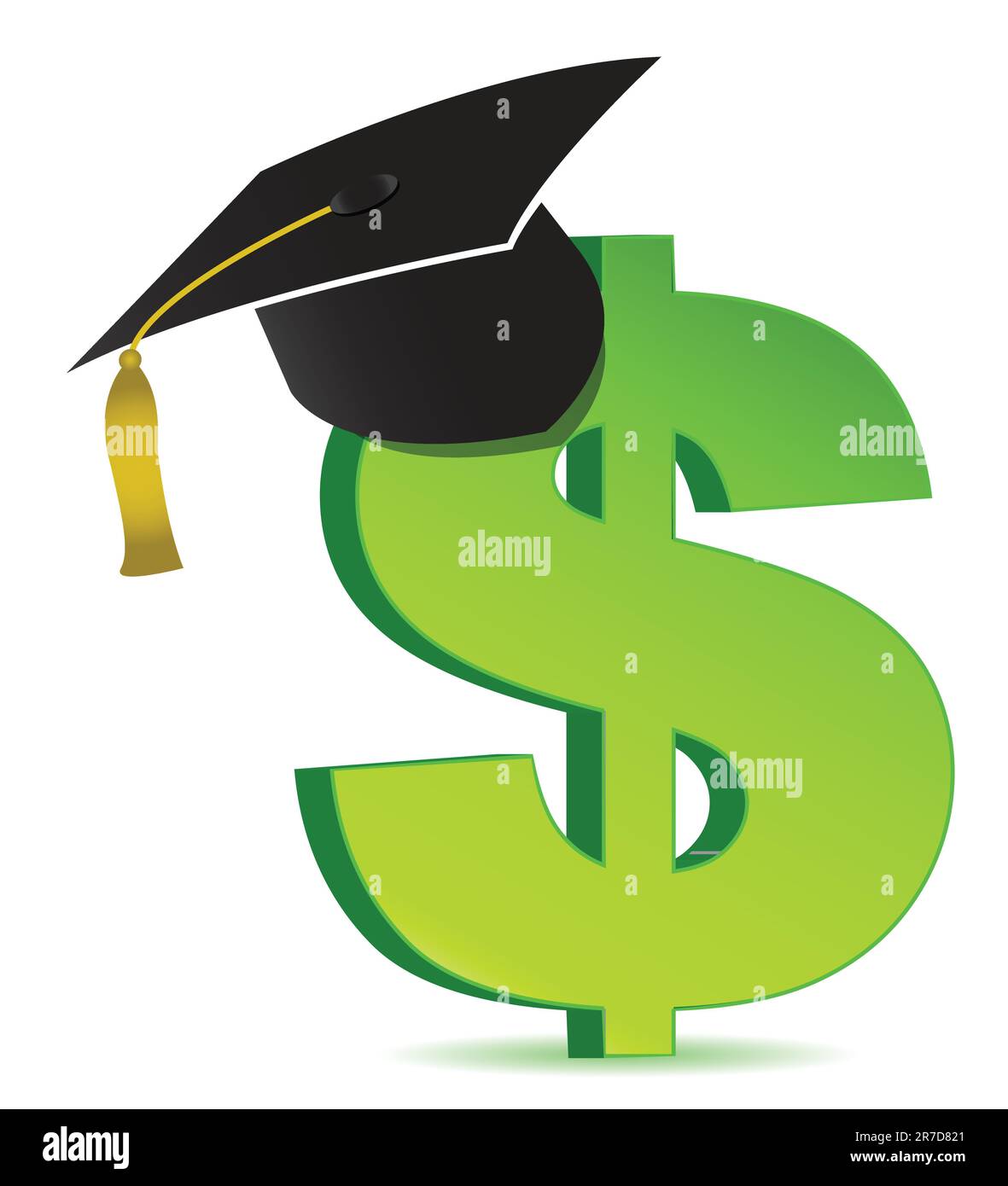 Education and dollar sign Stock Vector