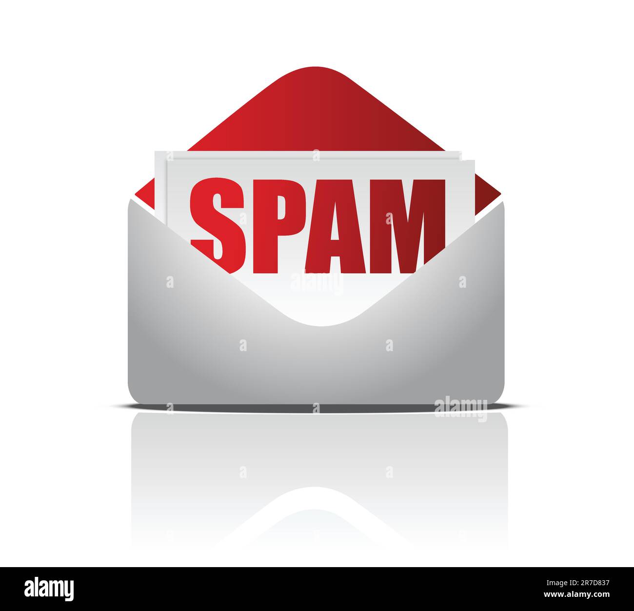 Spam mail illustration design isolated over a white background Stock Vector