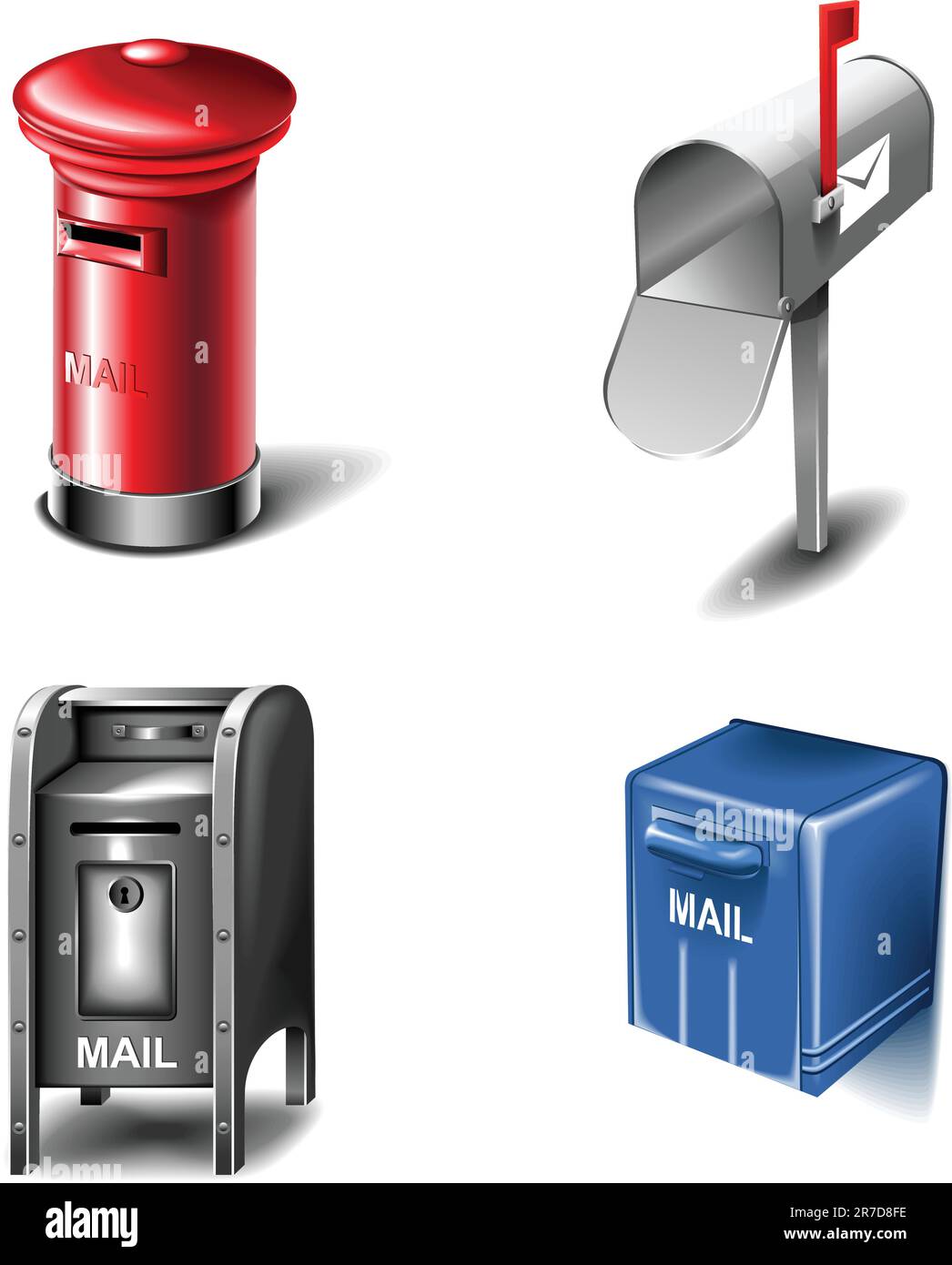 Mailbox vector icons Stock Vector Image & Art - Alamy