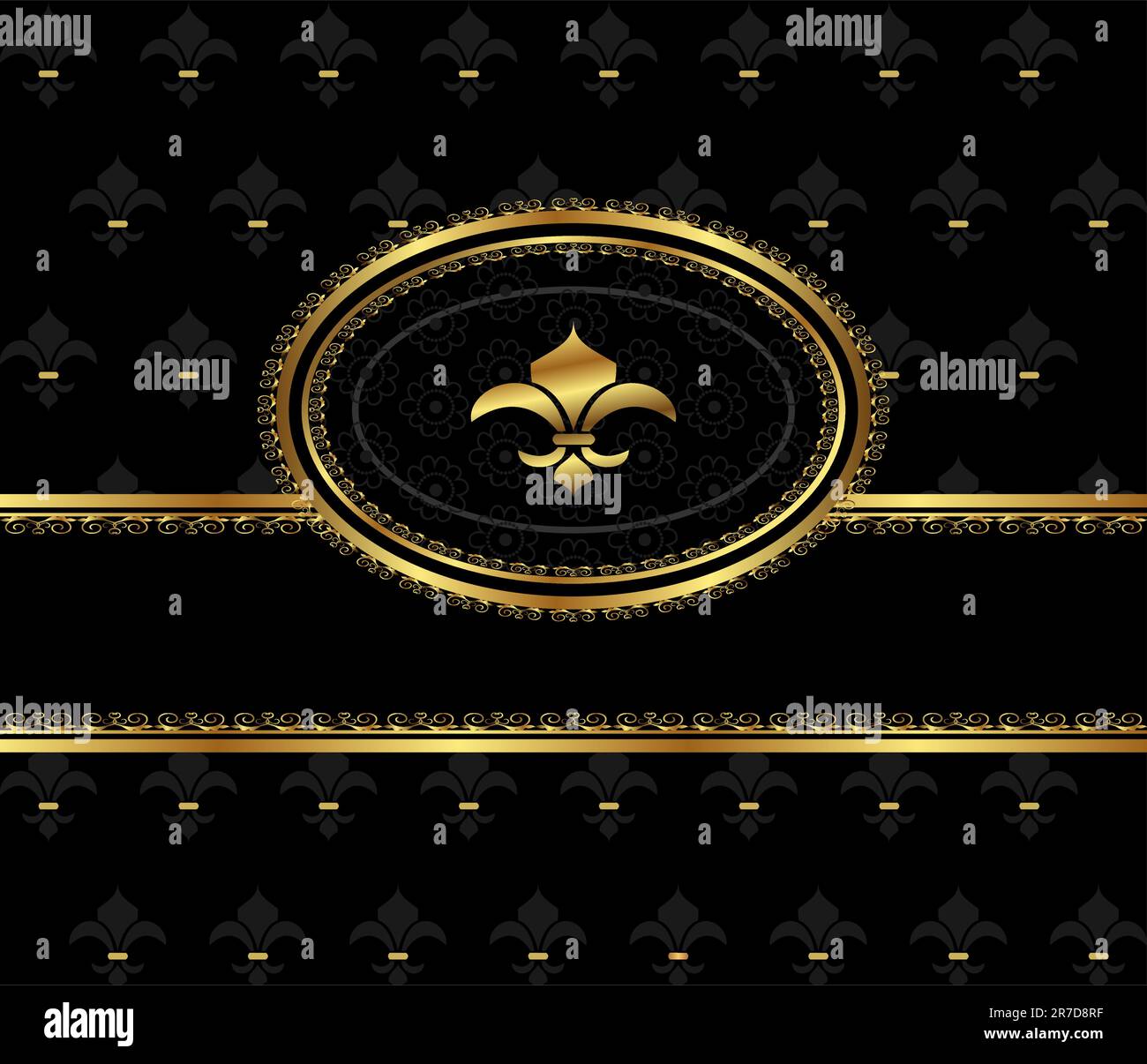 Illustration royal background with golden frame - vector Stock Vector ...