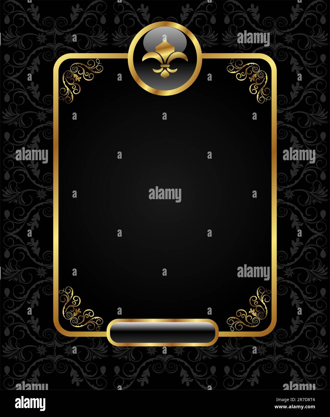 Illustration royal background with golden frame - vector Stock Vector ...
