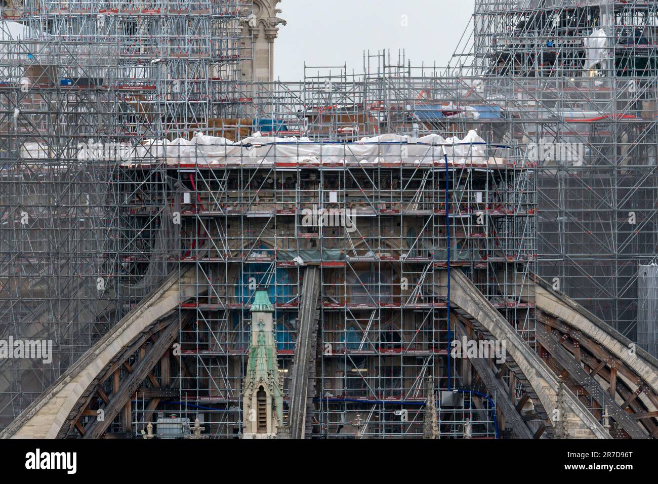 6 May 2023. Paris, France. Work continues on Notre Dame cathedral in