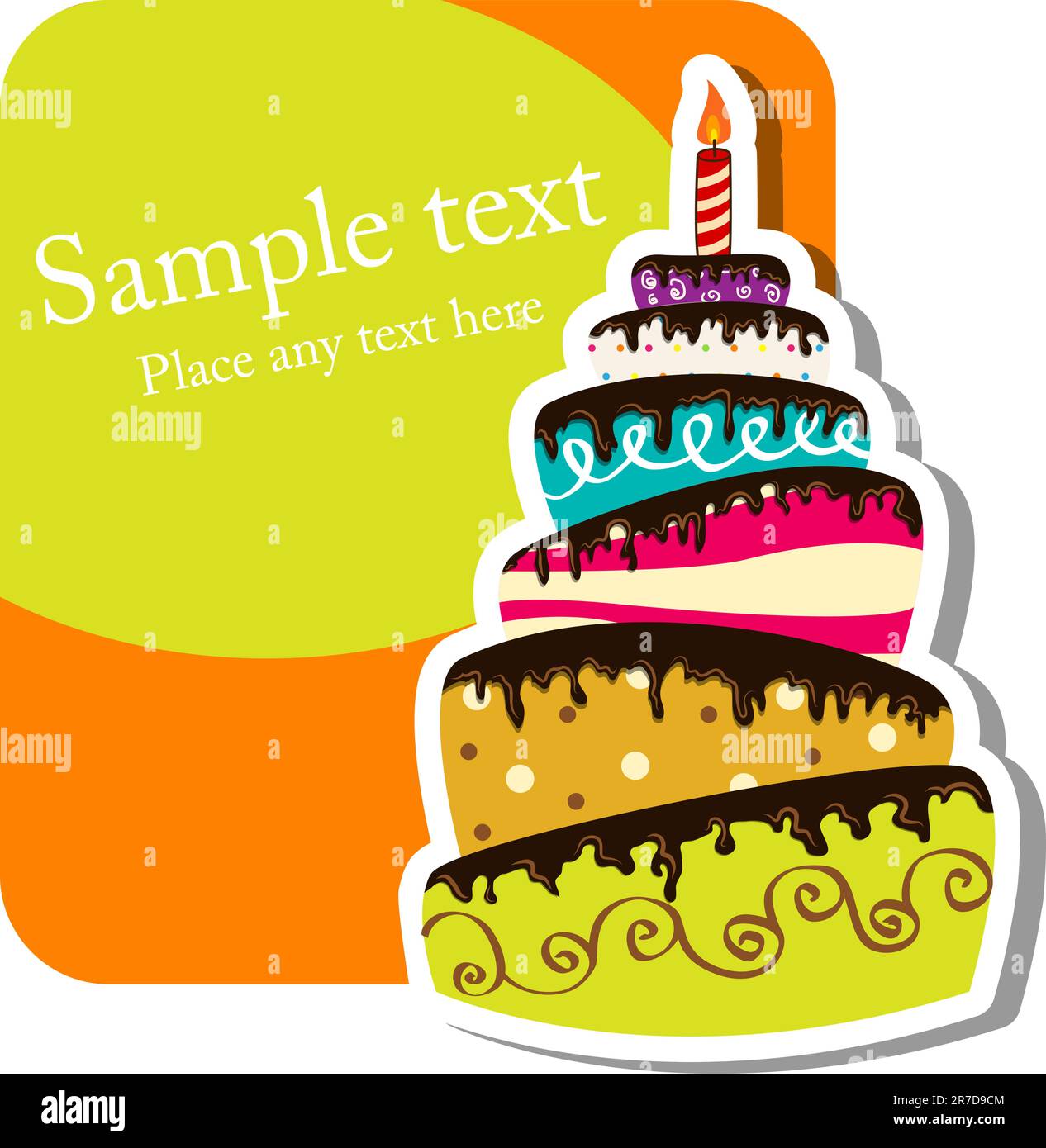 Cake frame vector celebration hi-res stock photography and images - Alamy