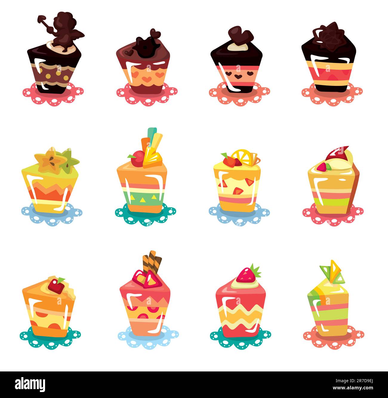 Cartoon Cup Cake Icon Set Stock Vector Image Art Alamy 22-exploding-targets-recipe-dandk-organizer