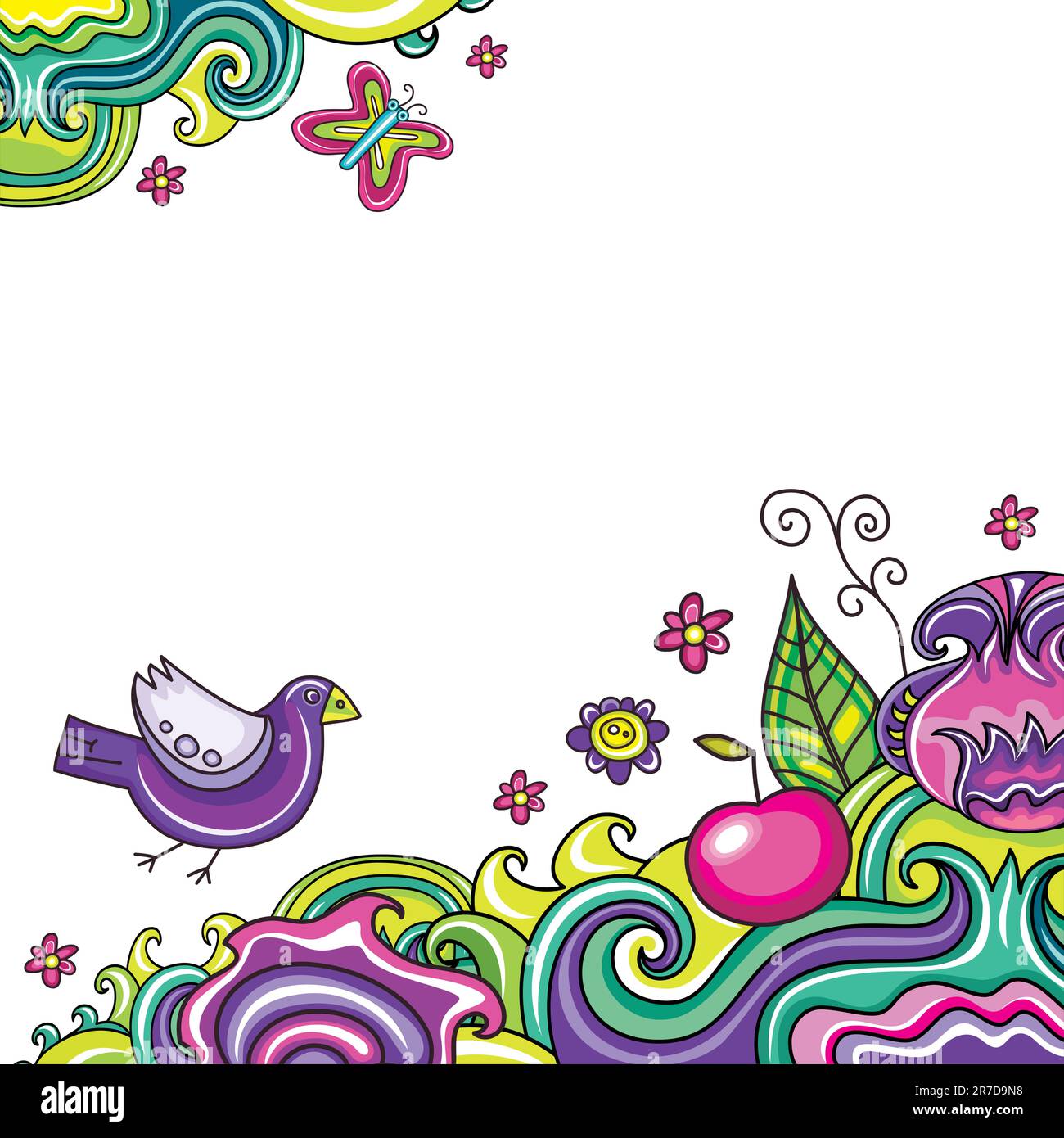 Abstract floral background with space for your text Stock Vector Image ...