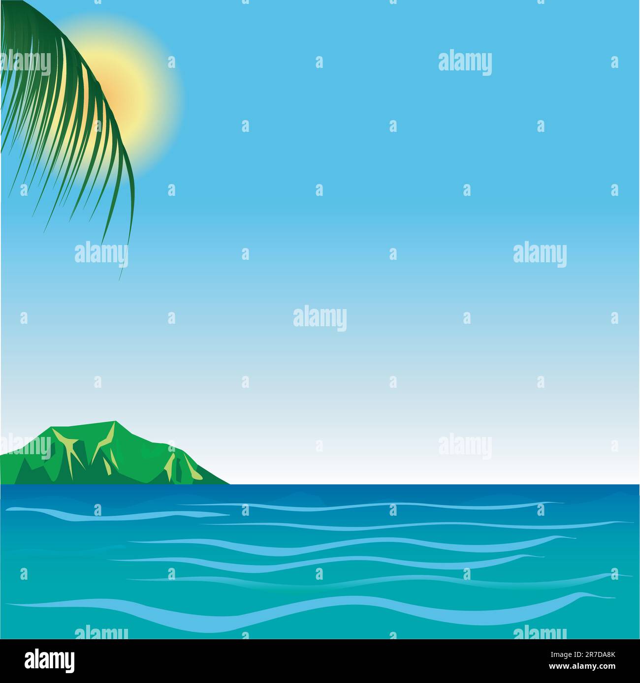 Vector Illustration of Beach Background 7 Stock Vector Image & Art - Alamy