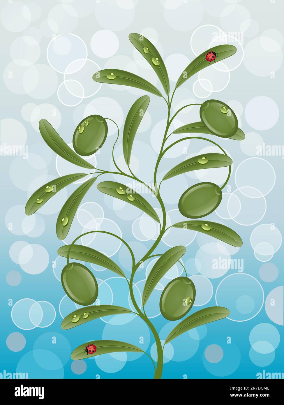 Floral background with olive branch Stock Vector Image & Art - Alamy