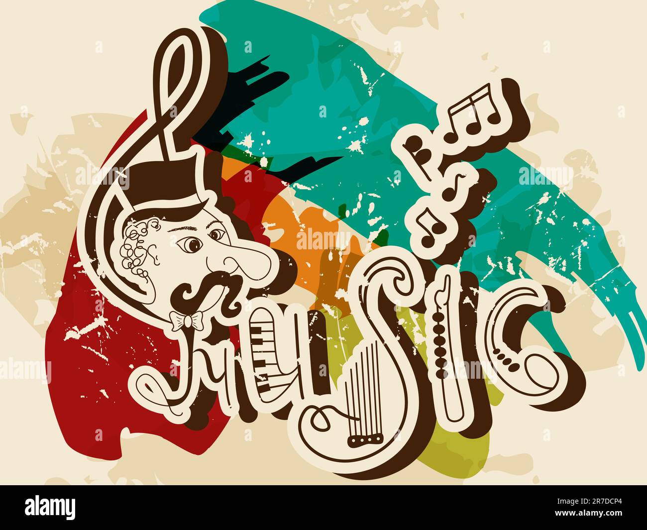 Vector picture with funny written words Stock Vector