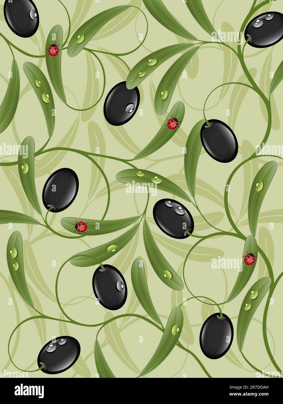 Floral background with olive branch Stock Vector Image & Art - Alamy
