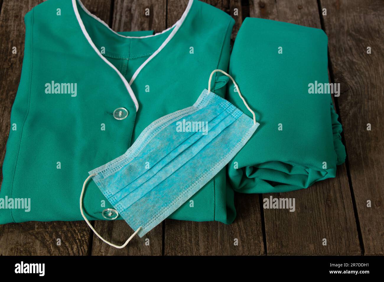 medical nurse suit in Ukraine lies on a table Stock Photo - Alamy