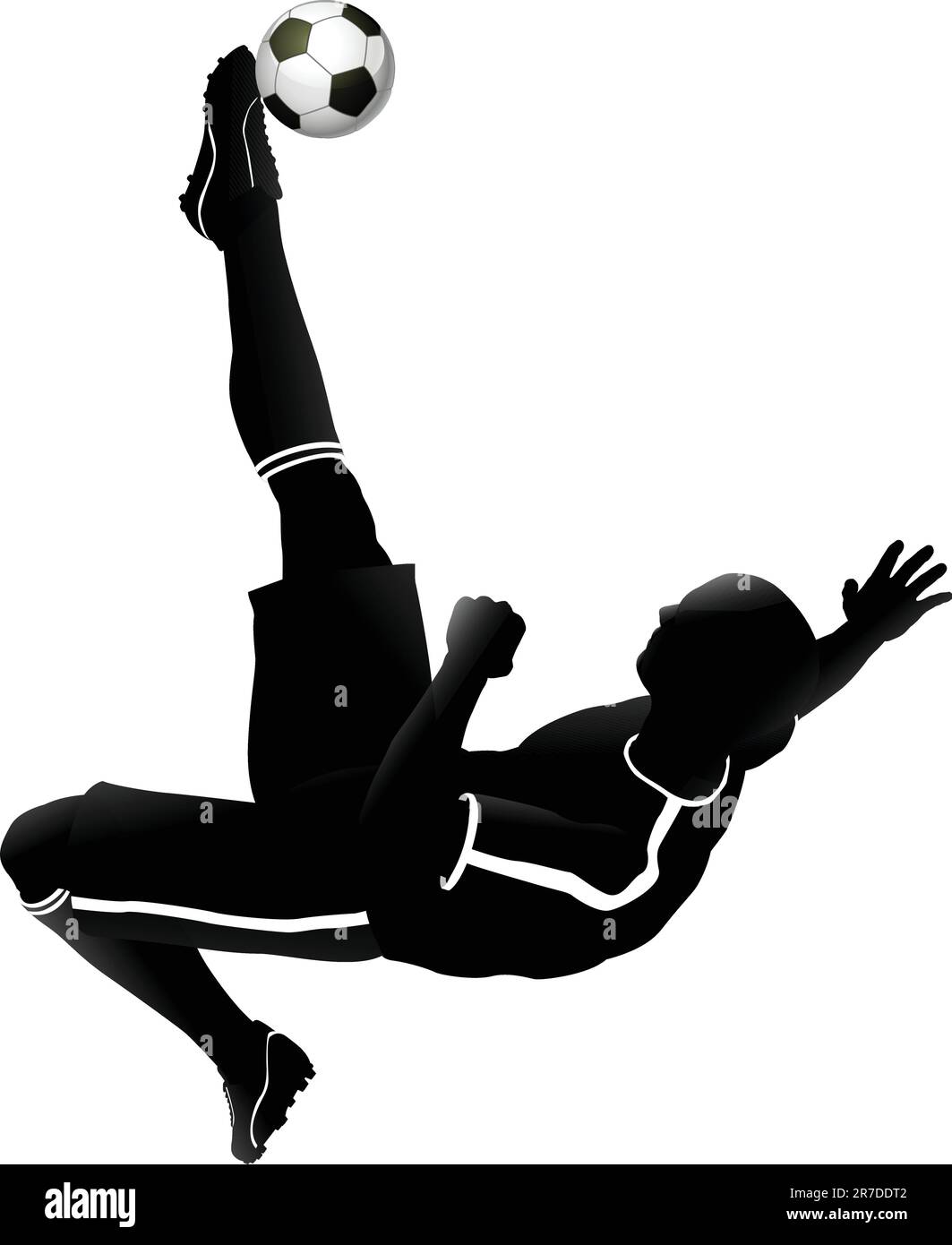 Very high quality detailed soccer football player illustration Stock