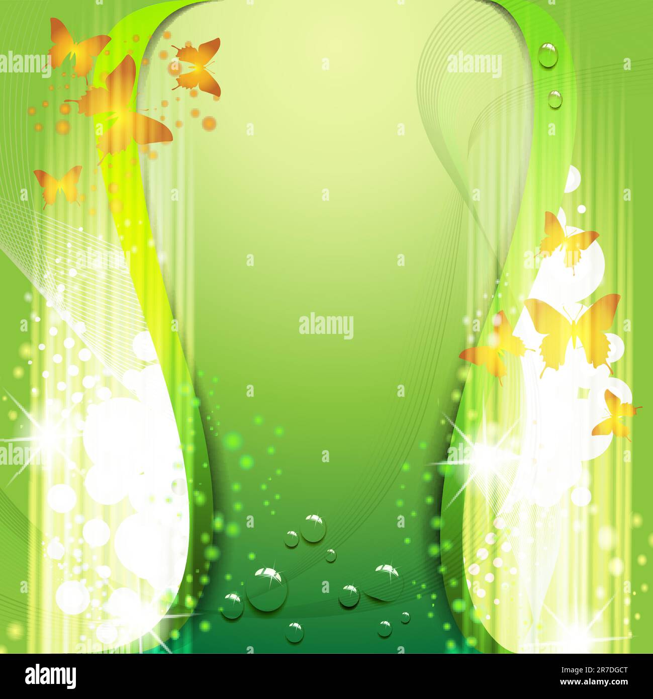 Colorful green background with butterfly Stock Vector Image & Art Alamy