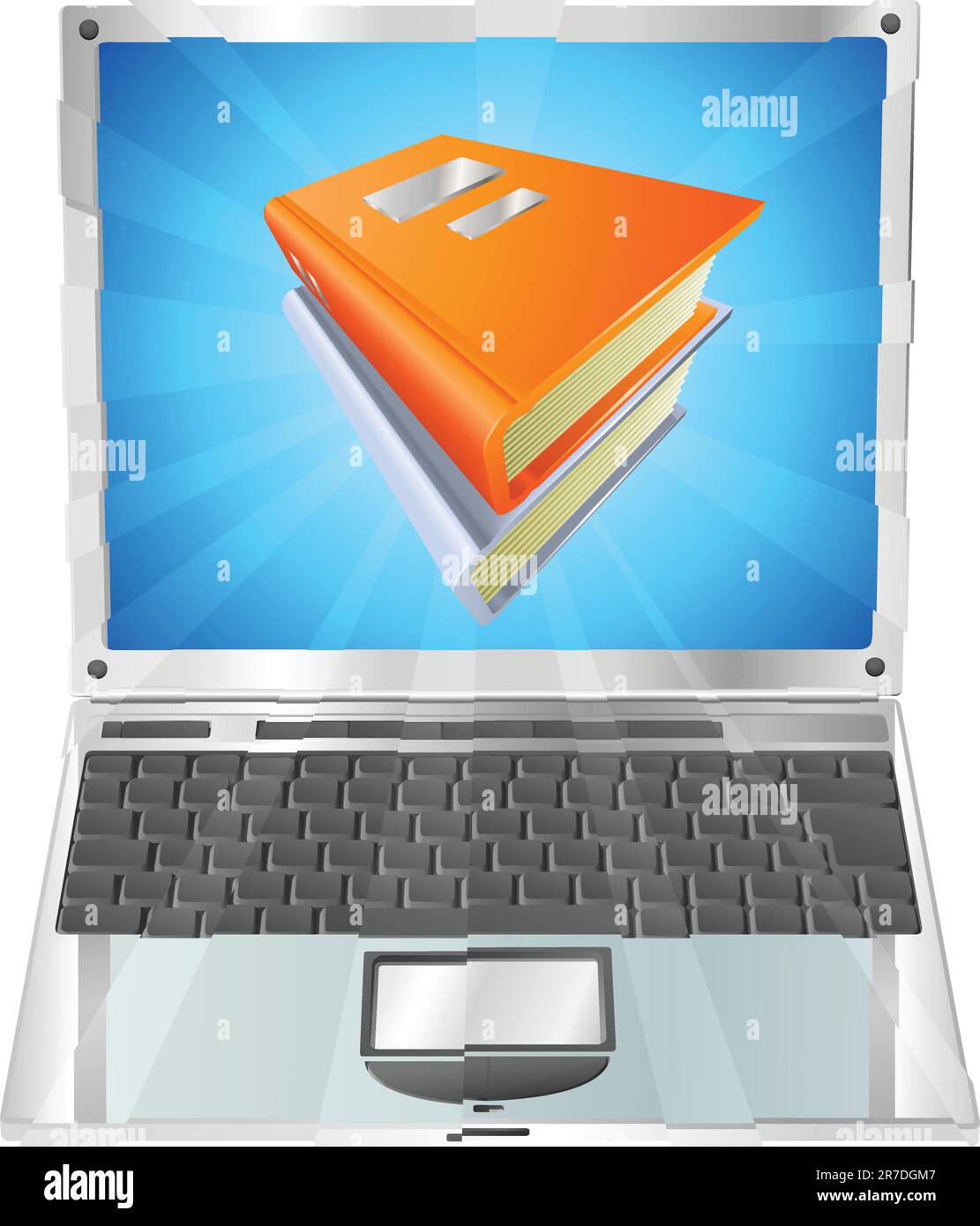 Elearning book laptop electronic book hi-res stock photography and ...