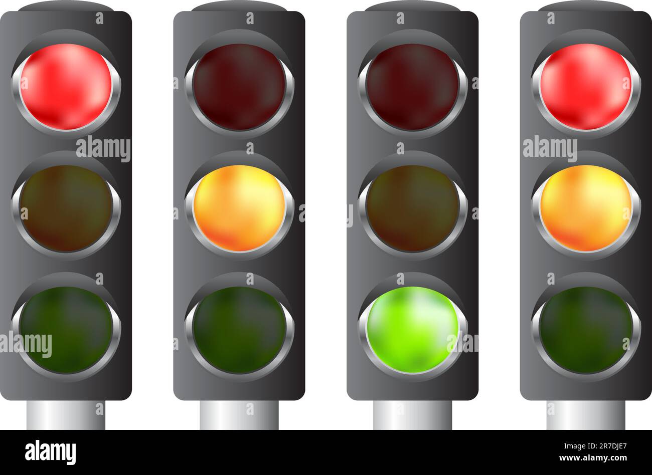 Traffic lights set, vector illustration Stock Vector Image & Art - Alamy