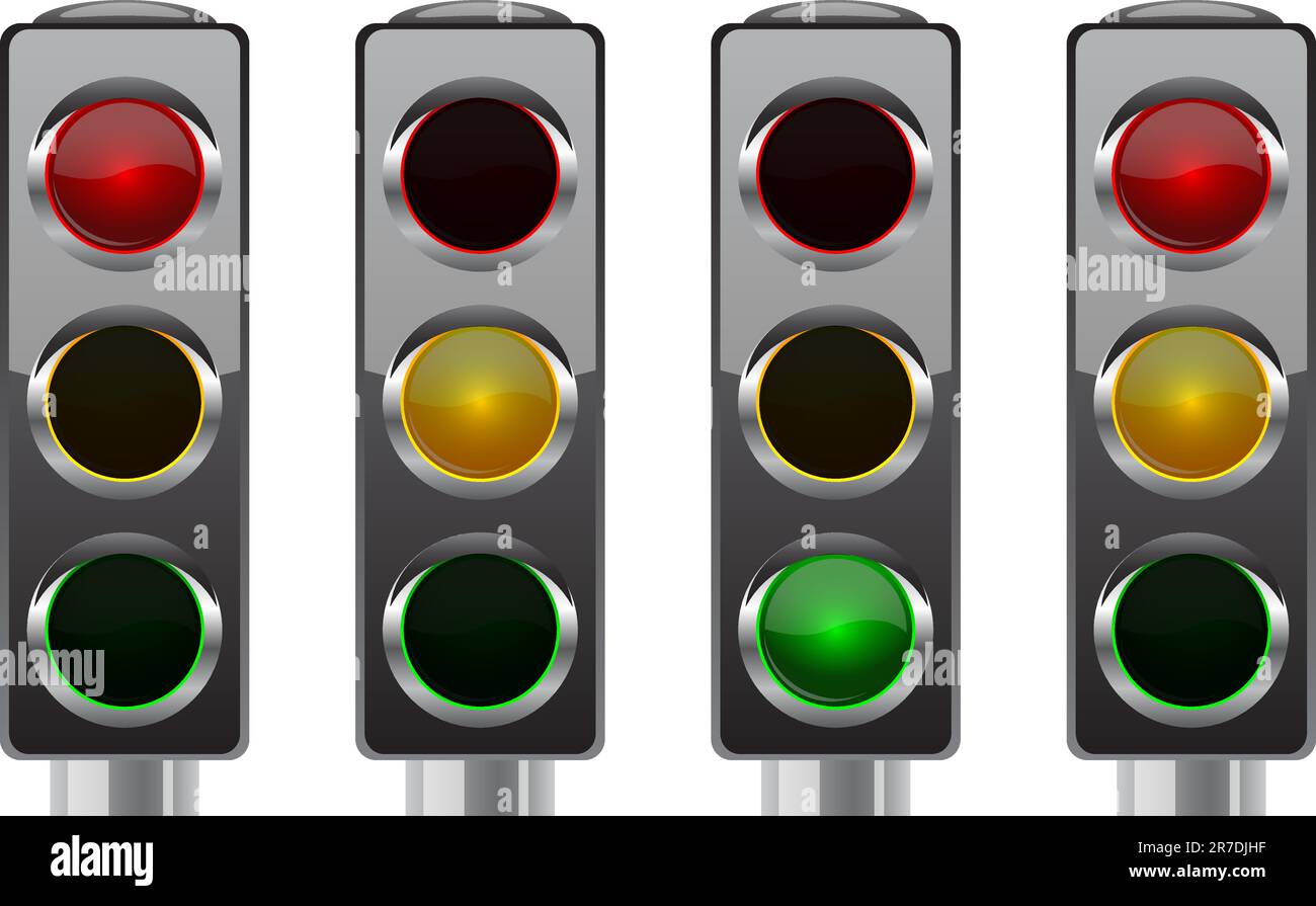 Traffic lights set Stock Vector Images - Alamy