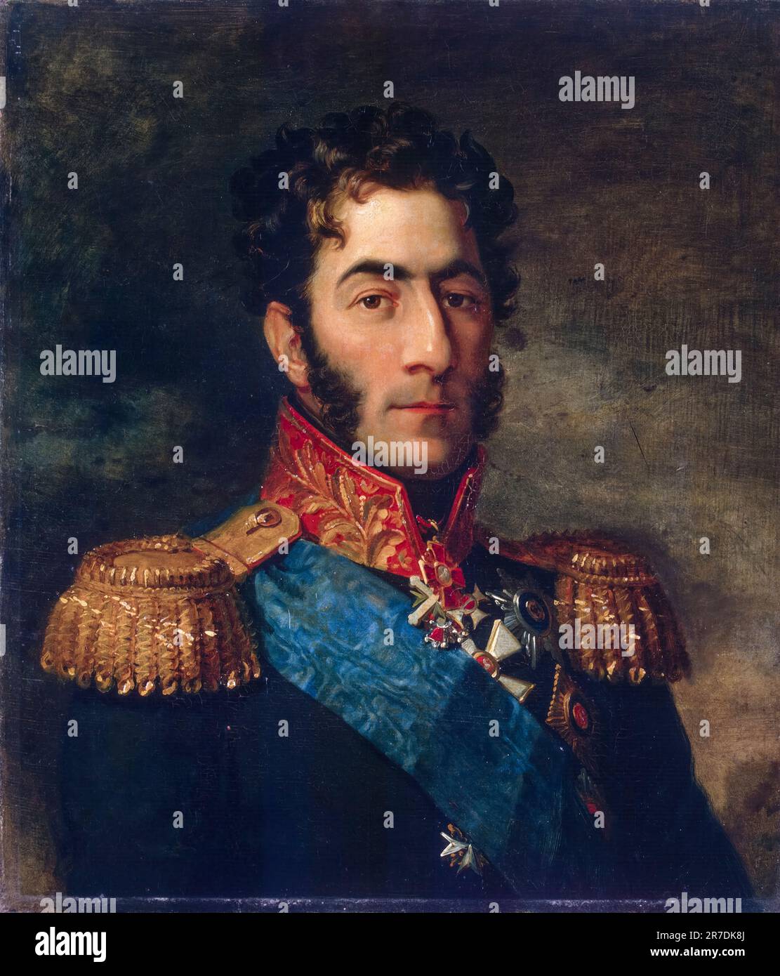 Pyotr Bagration (1765-1812), Russian General, portrait painting in oil on canvas by George Dawe, before 1825 Stock Photo