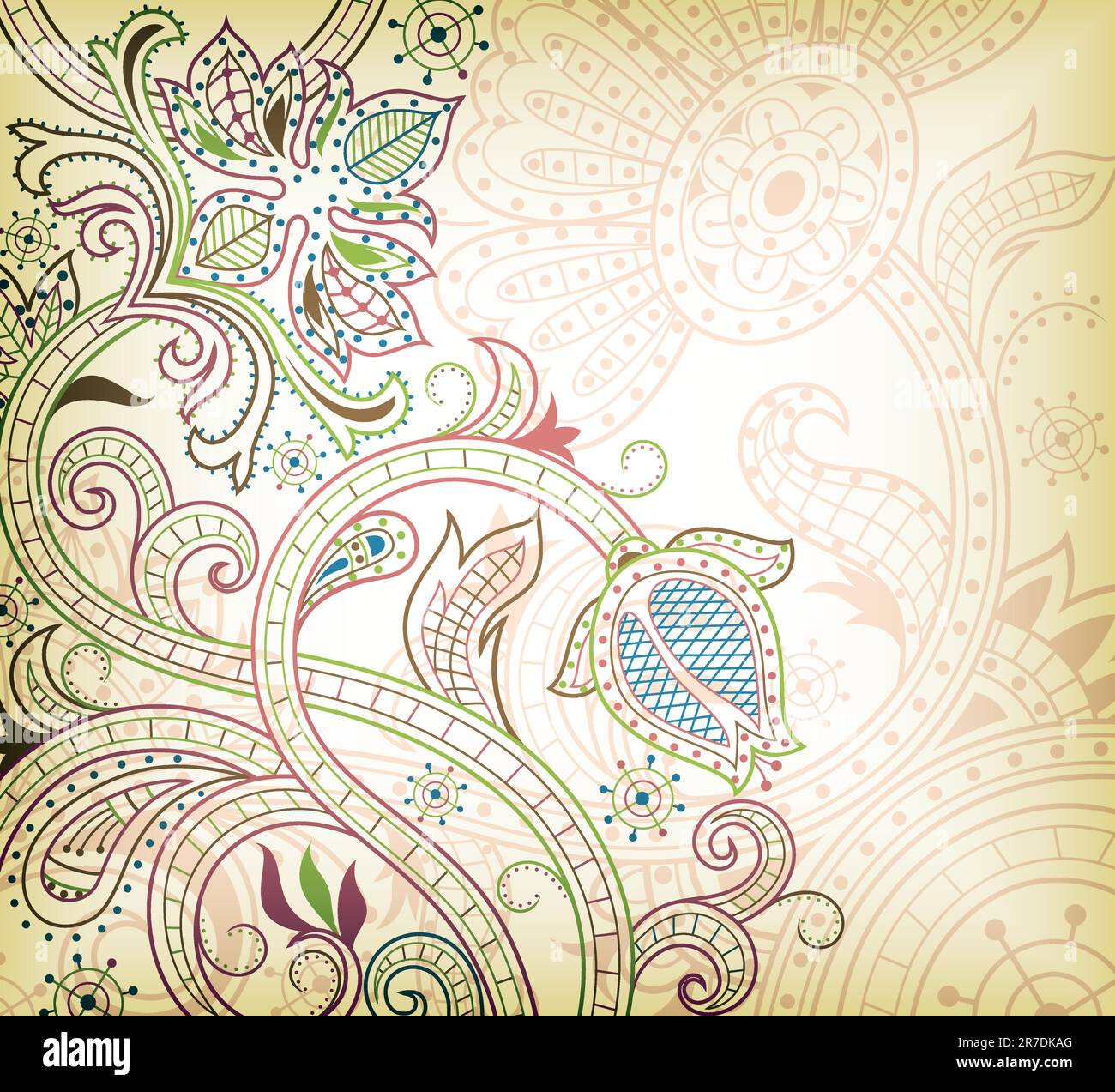 Illustration of abstract floral background Stock Vector Image & Art - Alamy