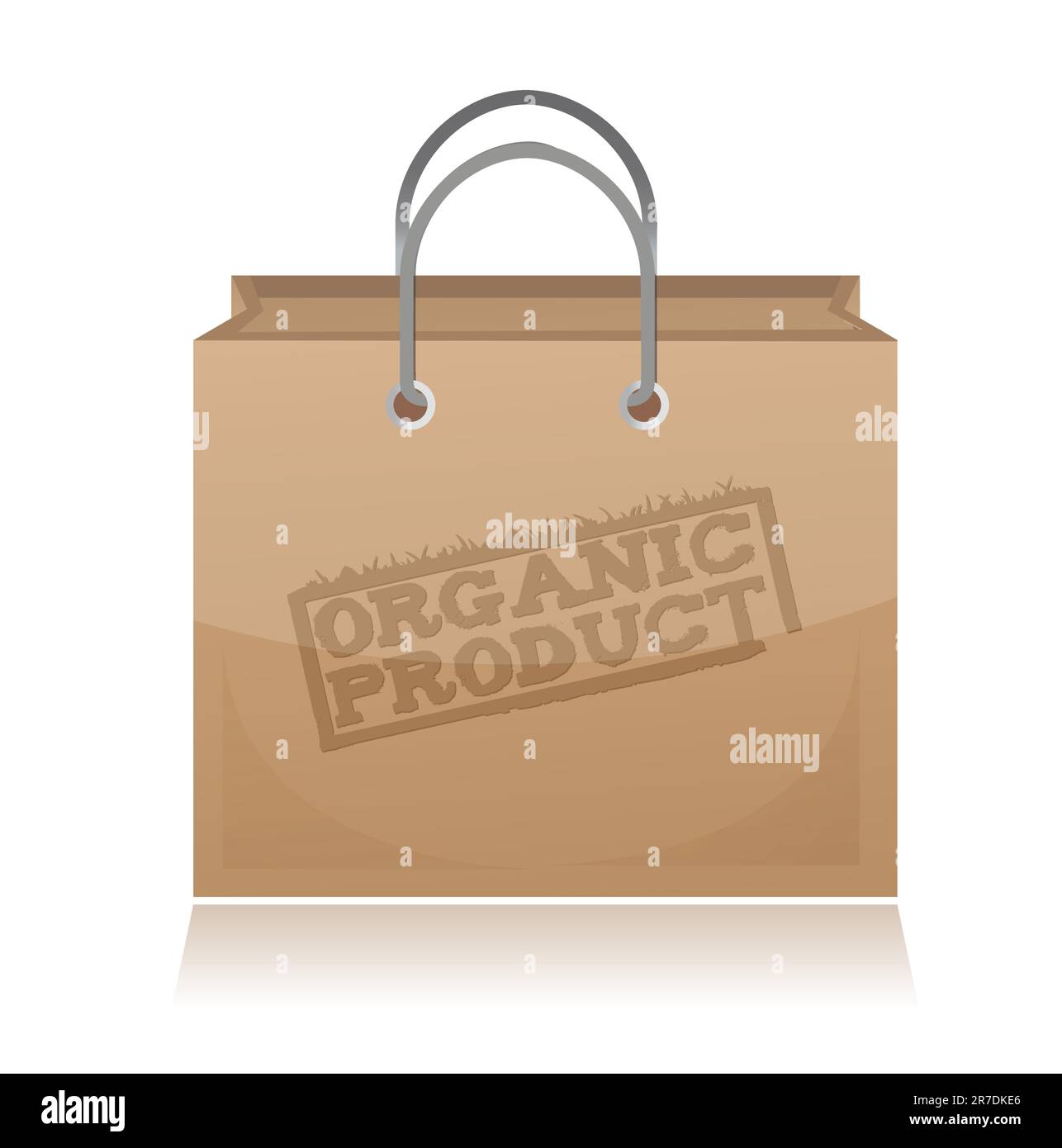 organic product brown paper bag illustration Stock Vector Image & Art