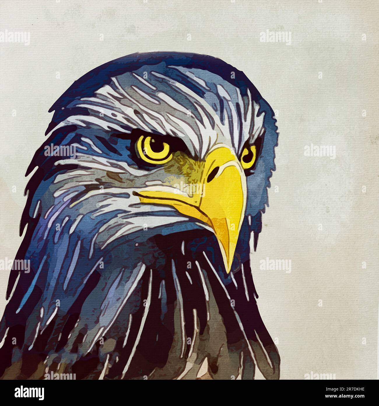 Bald eagle head portrait from a splash of watercolor, colored drawing,  realistic. Vector illustration of paints Stock Vector Image & Art - Alamy