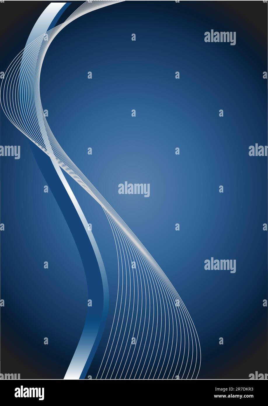 Abstract blue background with waves illustration design Stock Vector ...