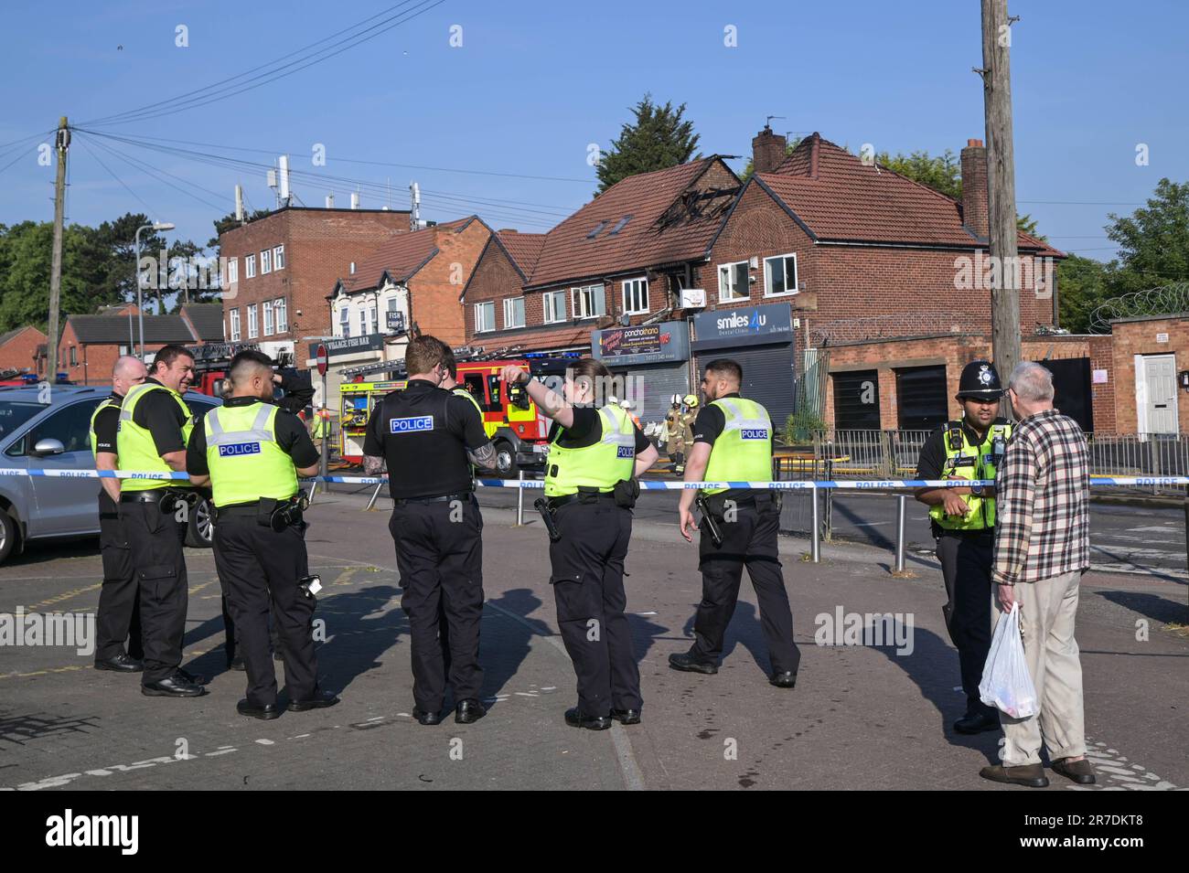 Lea Village Road, Birmingham 15th June 2023 Fifty Firefighters are at