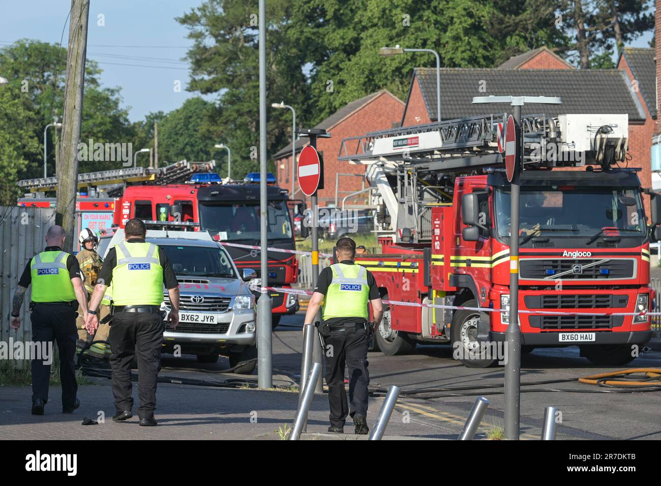 Lea Village Road, Birmingham 15th June 2023 Fifty Firefighters are at