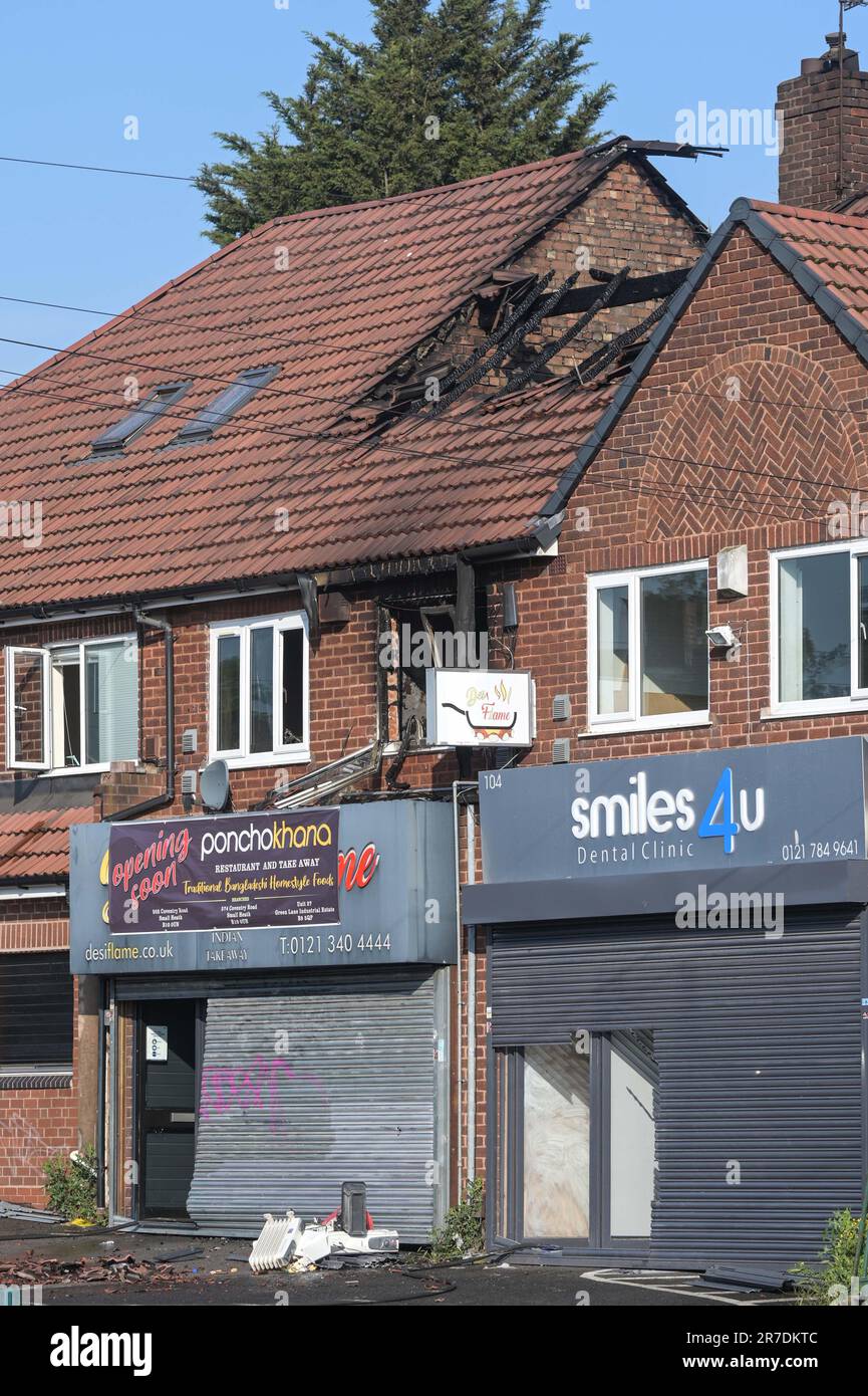 Lea Village Road, Birmingham 15th June 2023 Fifty Firefighters are at