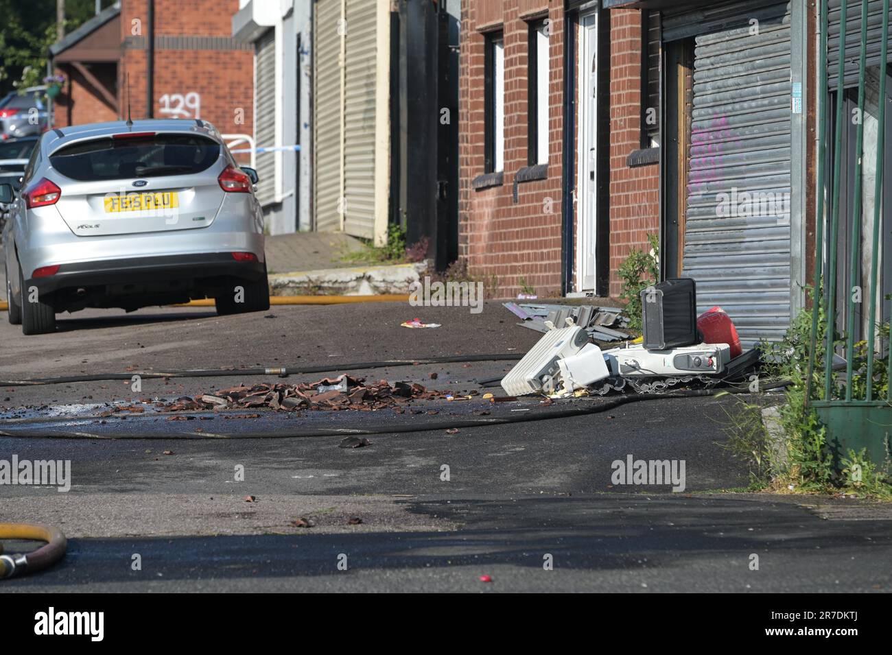 Lea Village Road, Birmingham 15th June 2023 Fifty Firefighters are at