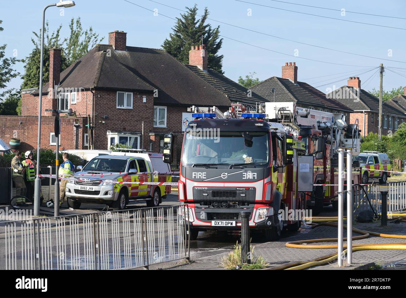 Lea Village Road, Birmingham 15th June 2023 Fifty Firefighters are at