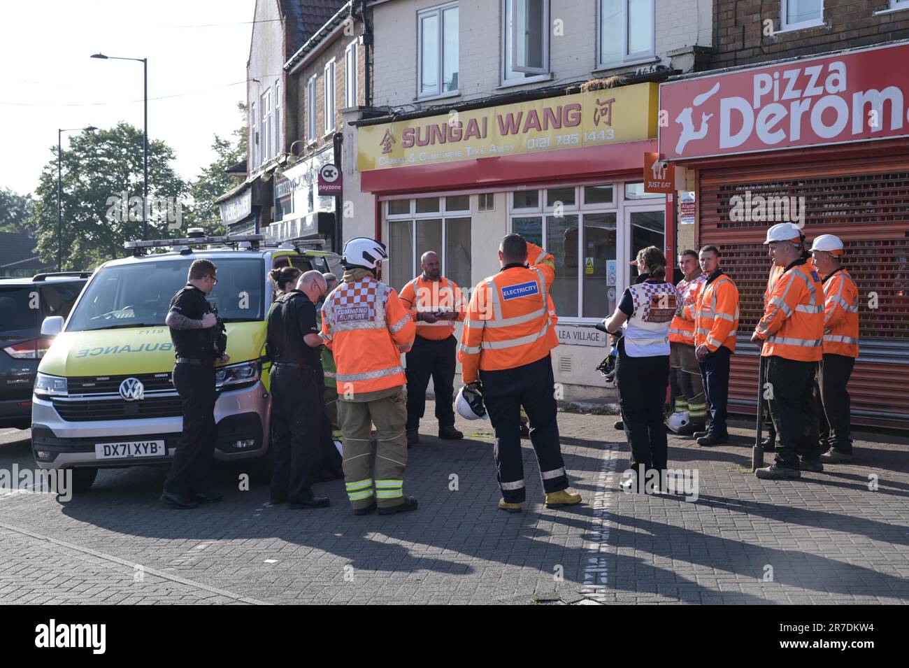Lea Village Road, Birmingham 15th June 2023 Fifty Firefighters are at
