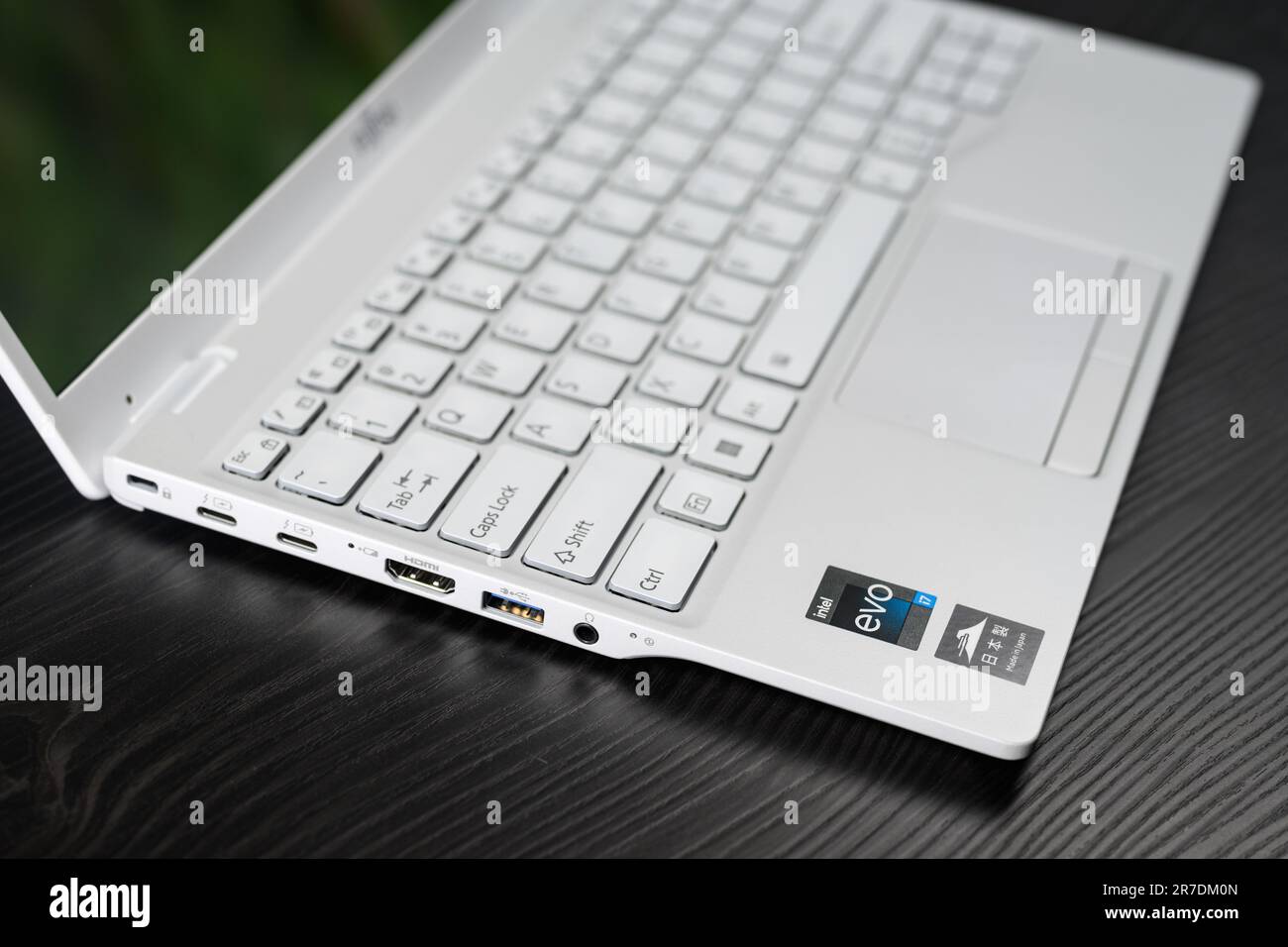 Ho Chi Minh city, Vietnam June 2023. Fujitsu Laptop Black isolation